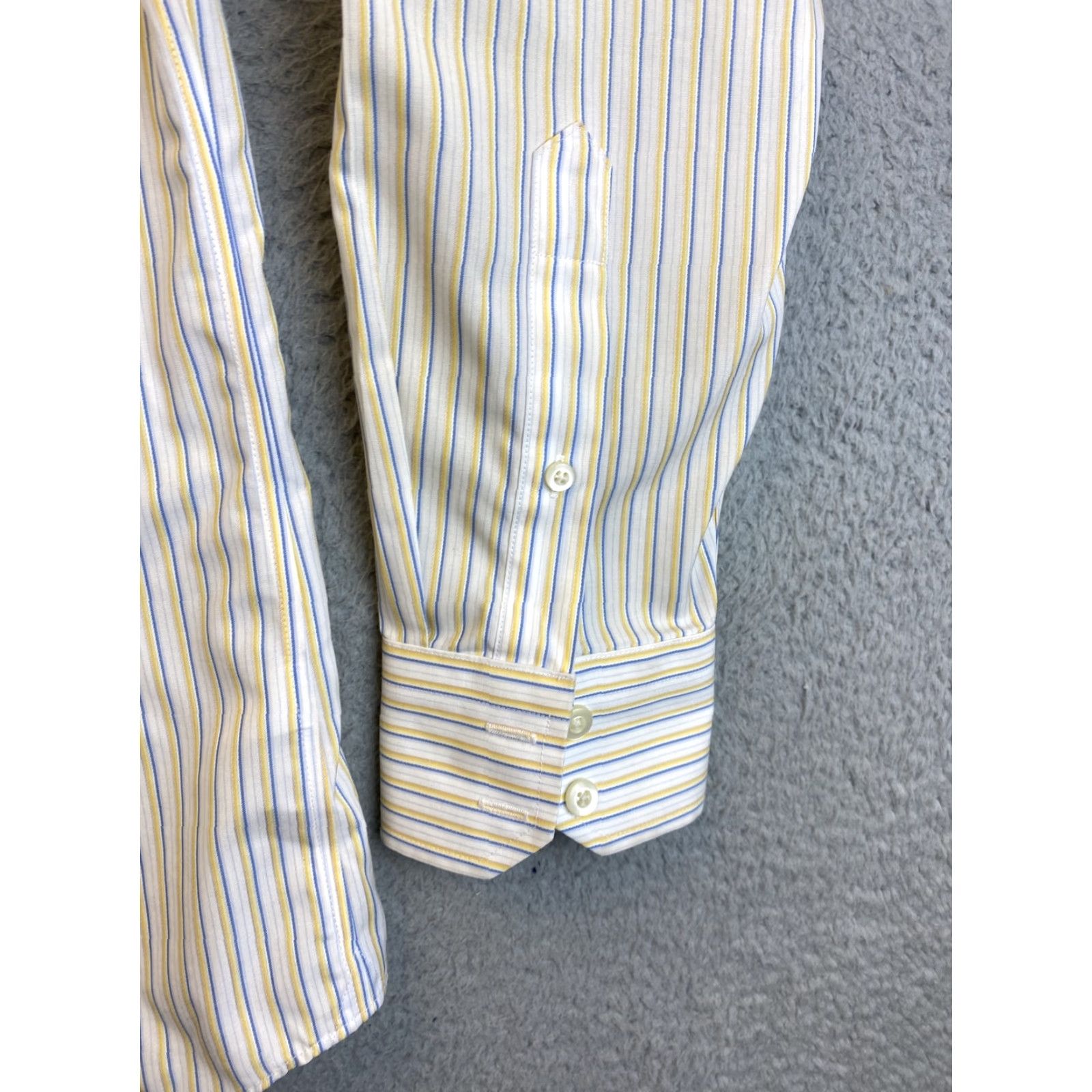 Banana Republic Banana Republic Men's Dress Shirt Medium Long Sleeve Collared Button-Down Multicolor Cotton Slimming Size 40R - 6 Thumbnail