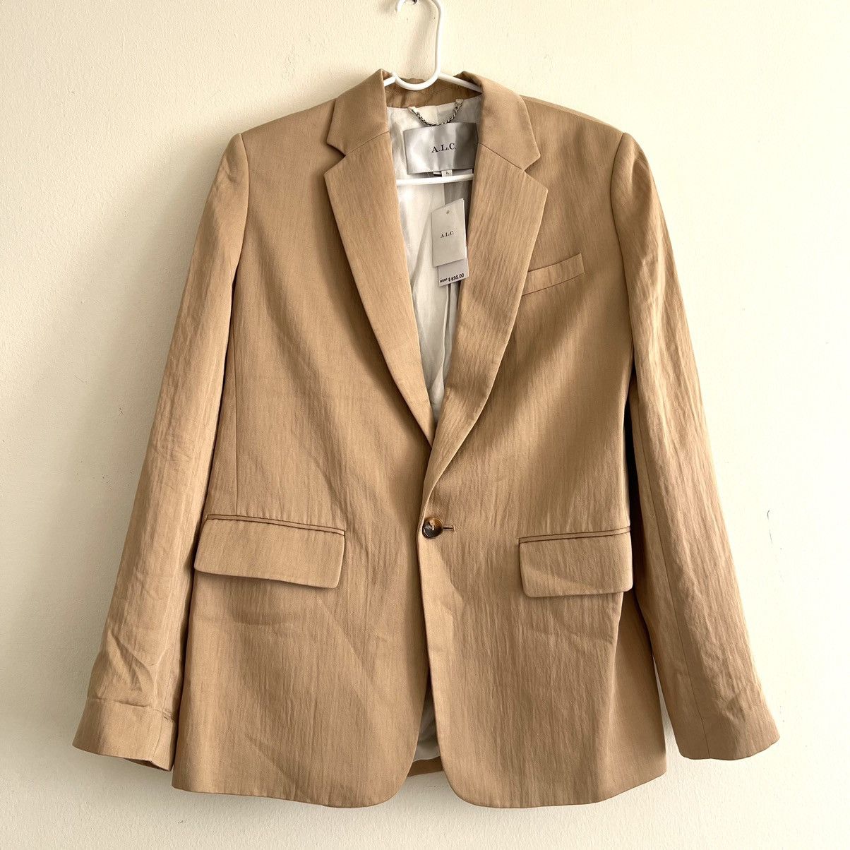 A.L.C. A.L.C. Tan Oversized Dakota Blazer size XS viscose BD Size XS / US 0-2 / IT 36-38 - 1 Thumbnail