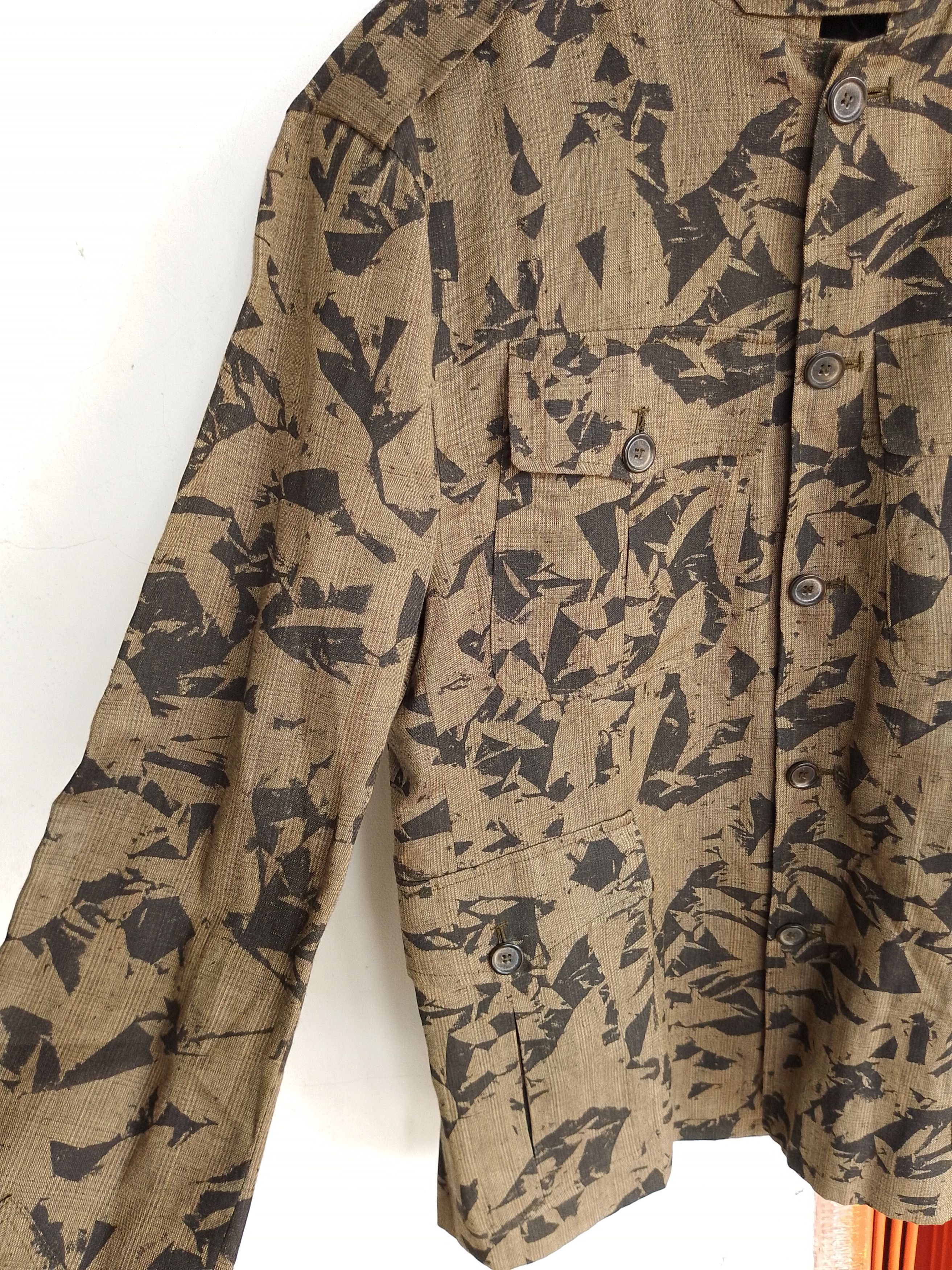 Vintage × s.Oliver Vintage Oliver Spencer Military Heringbone Linen Wool Size US L / EU 52-54 / 3 - 4 Thumbnail
