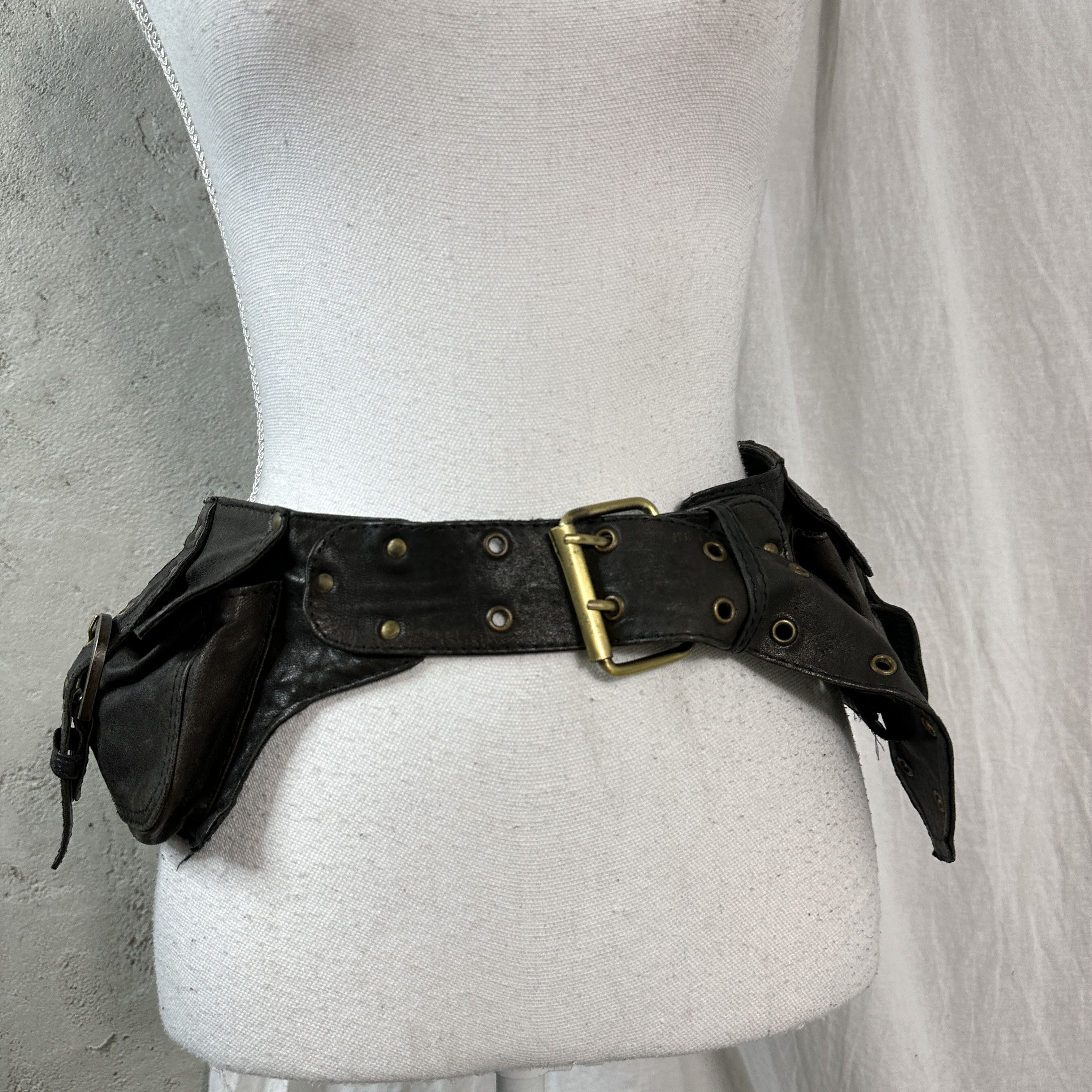Vintage Leather Belt Size ONE SIZE - 9 Thumbnail