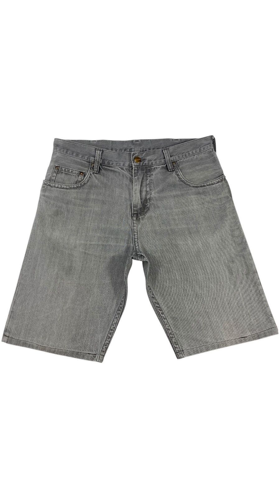 Carhartt 🔥LASTDROP🔥 Carhartt Stonewashed Gray Slim Shorts Denim Jeans Size US 33 - 1 Thumbnail