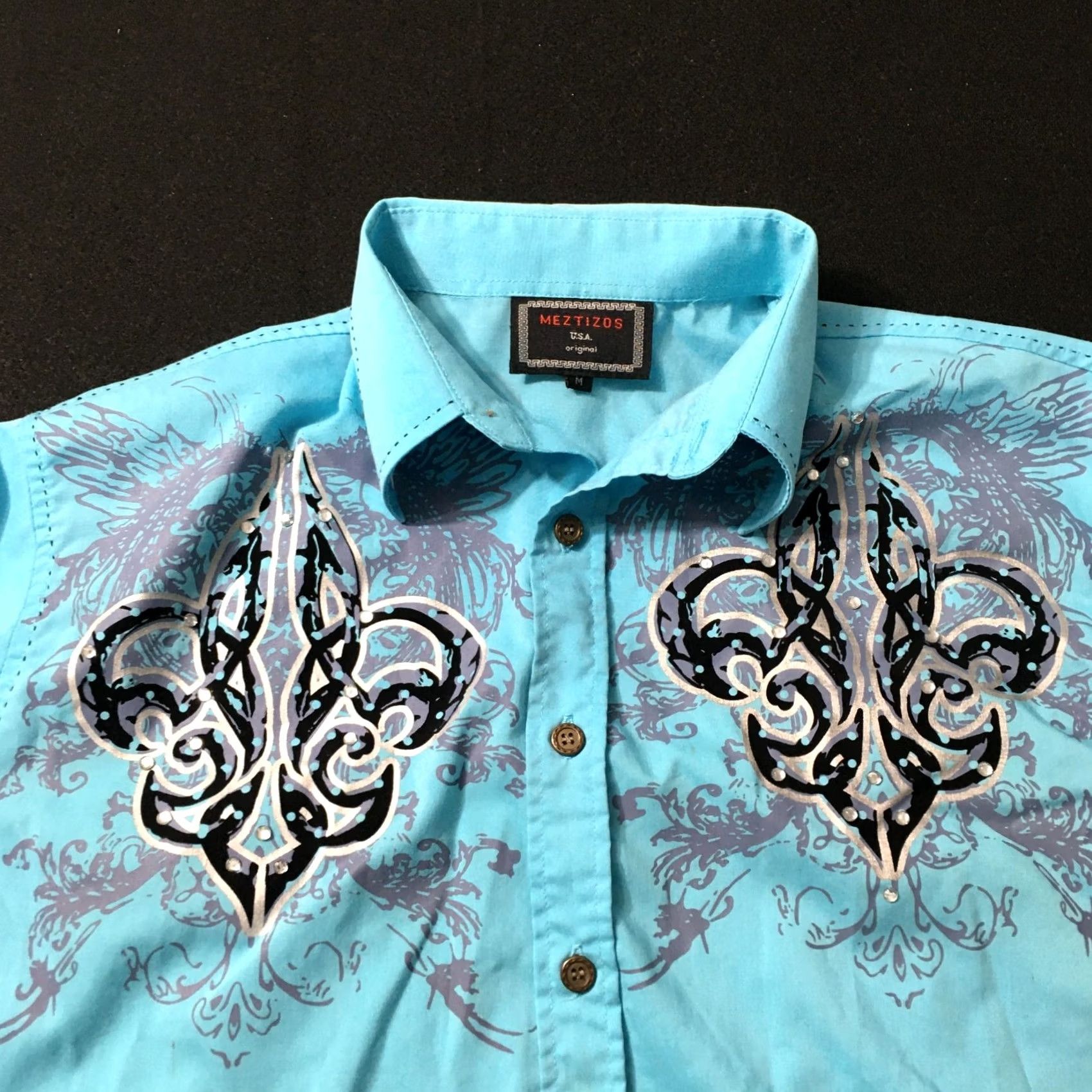 Doublet Mestizos Western Rodeo Shirt Long Sleeve medium double sided stones Mens Size US M / EU 48-50 / 2 - 2 Thumbnail