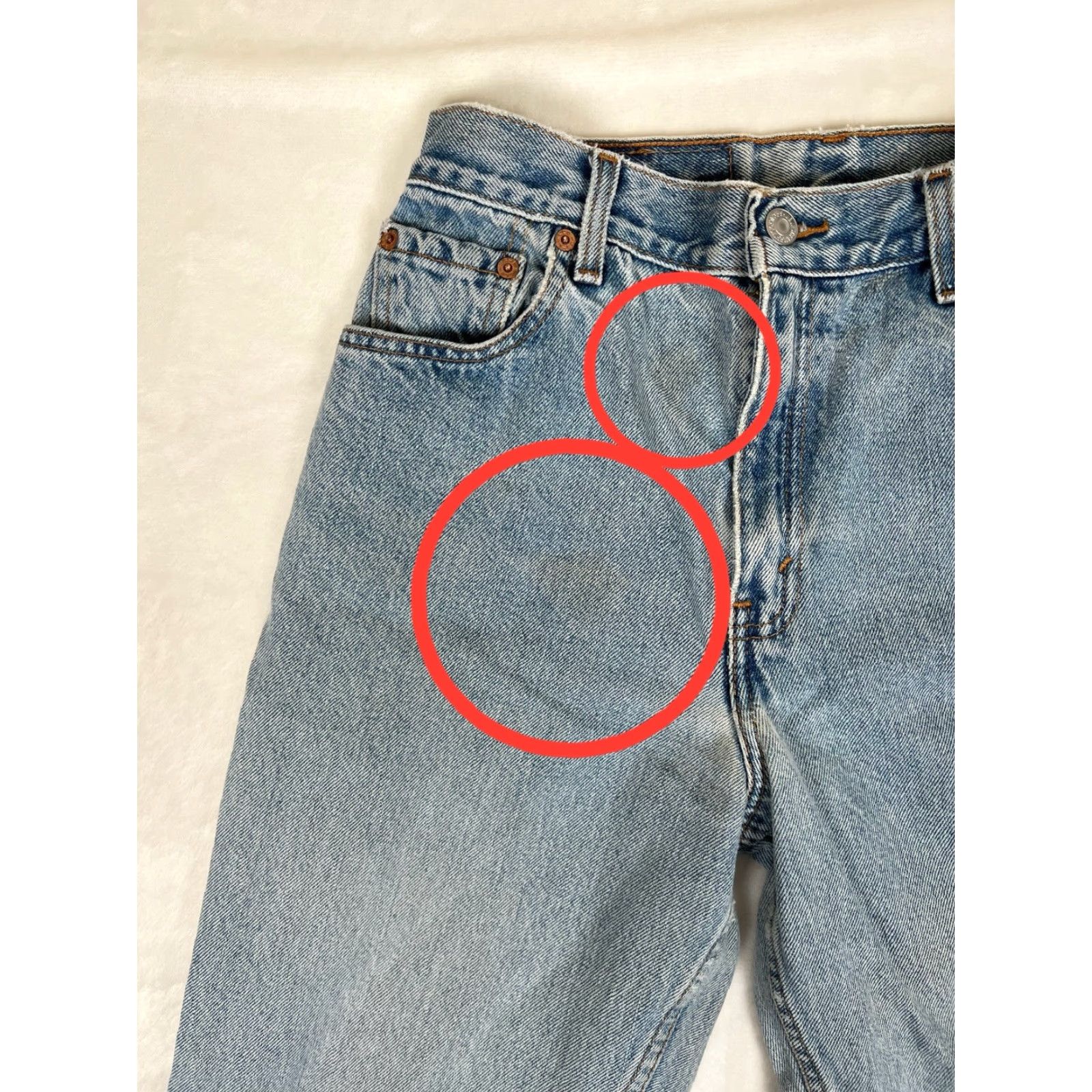 Levi's VINTAGE Levi’s 550 Jeans Woman Regular Size 10 28 in Inseam 5-Pocket Denim Blue 90s Patch Jeans Size 32" / US 10 / IT 46 - 3 Thumbnail