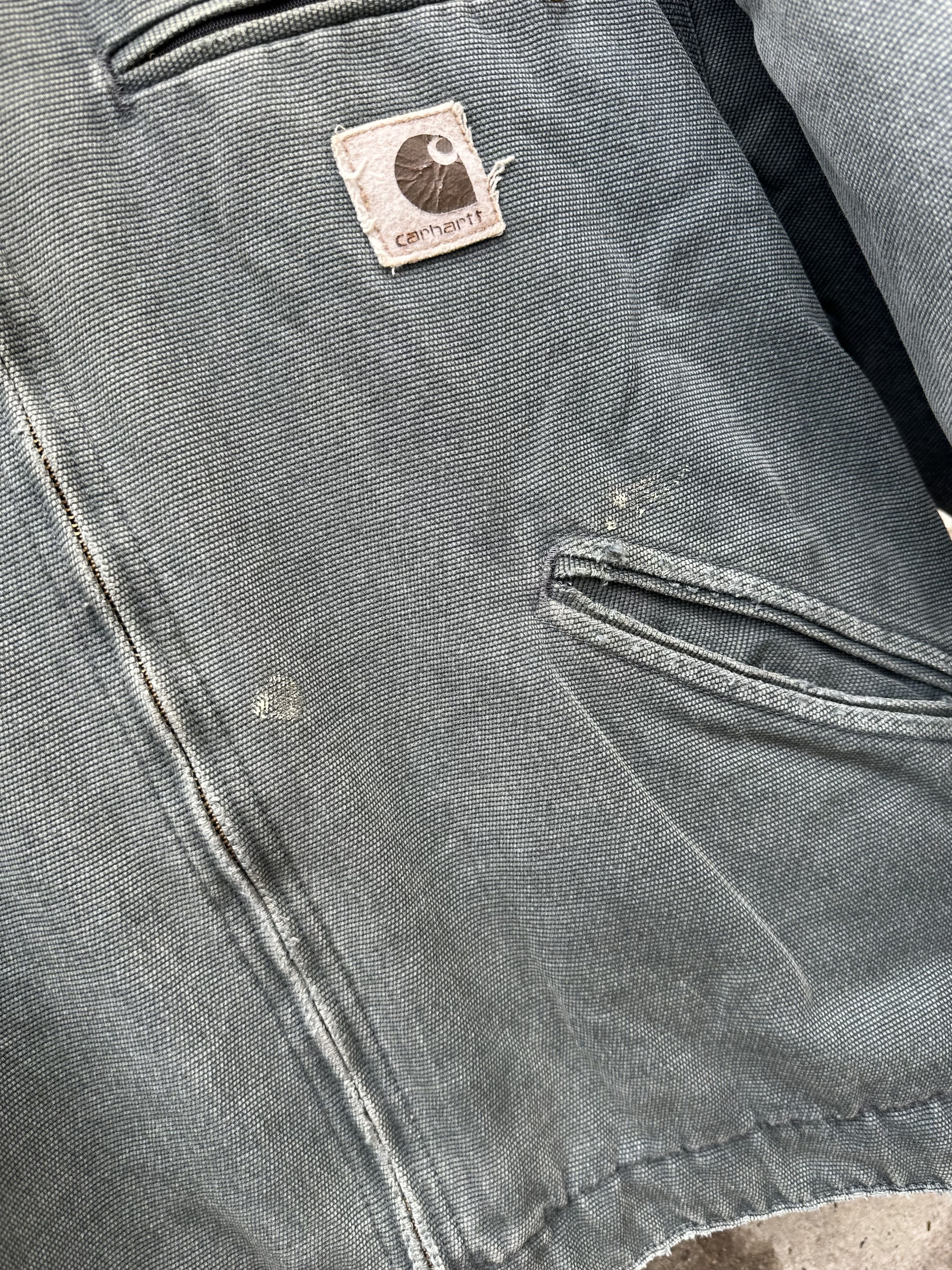 Carhartt 90s Carhartt Detroit Jacket J01 - Faded Gray / Distressed Size US L / EU 52-54 / 3 - 10 Thumbnail