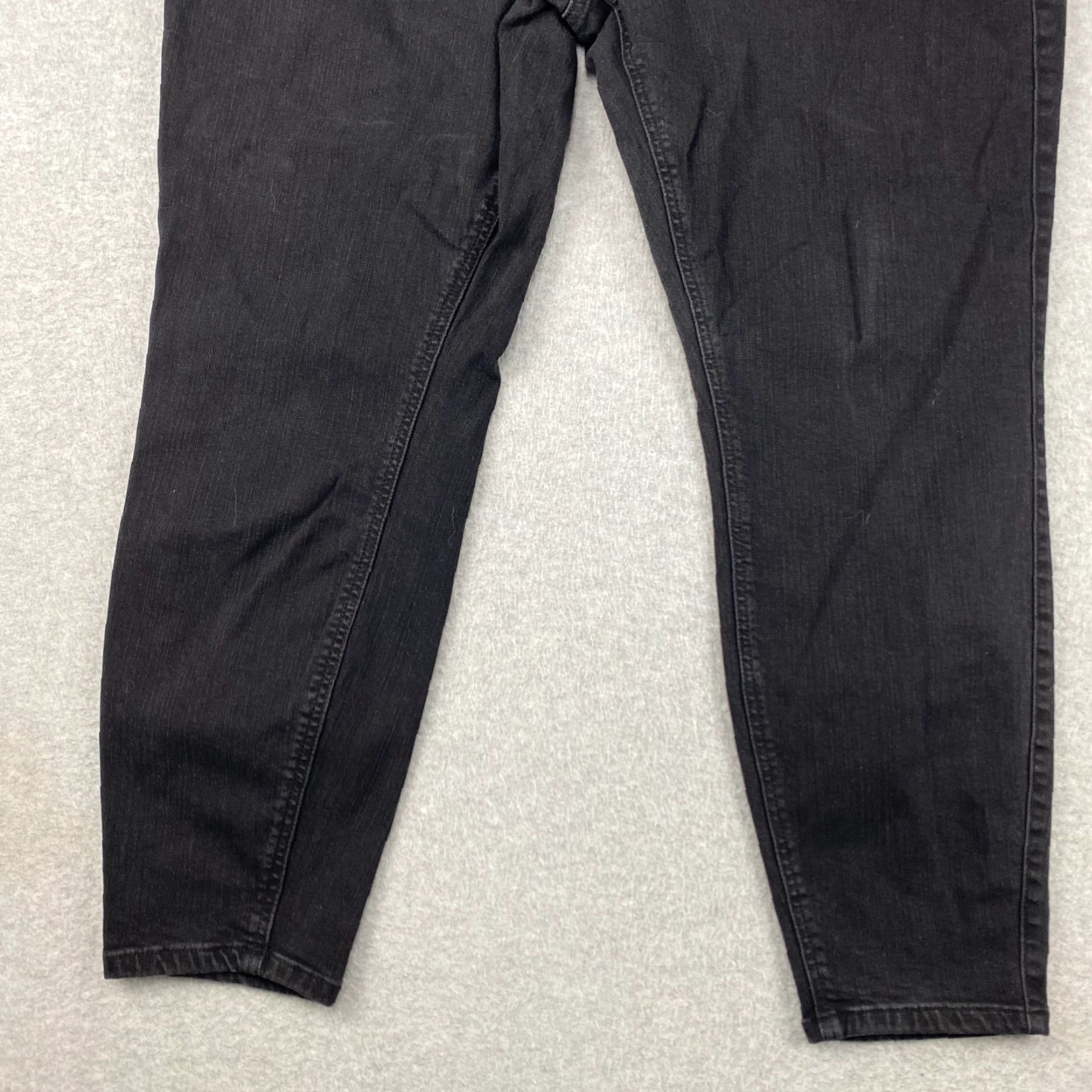 Torrid Torrid Jeans Womens 22R Black Ankle Premium Stretch High Rise Skinny Denim 5-Pocket Modern Distressed Size 40" / US 18 - 3 Thumbnail