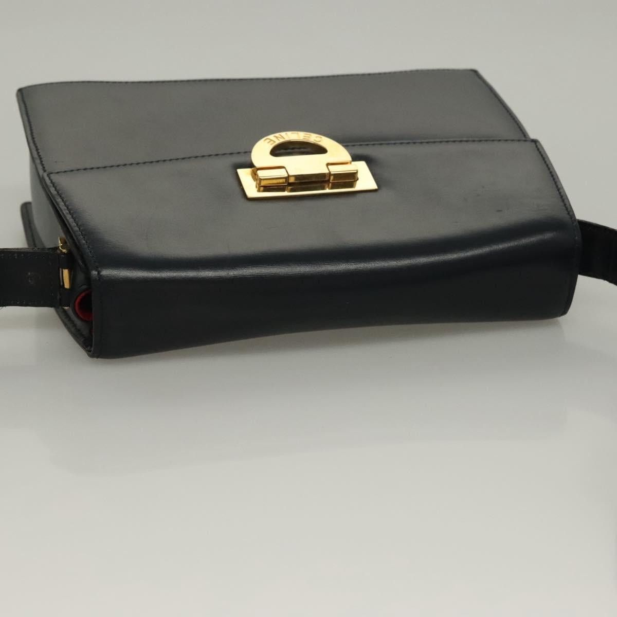 Celine CELINE Shoulder Bag Leather Navy Gold Size ONE SIZE - 6 Thumbnail