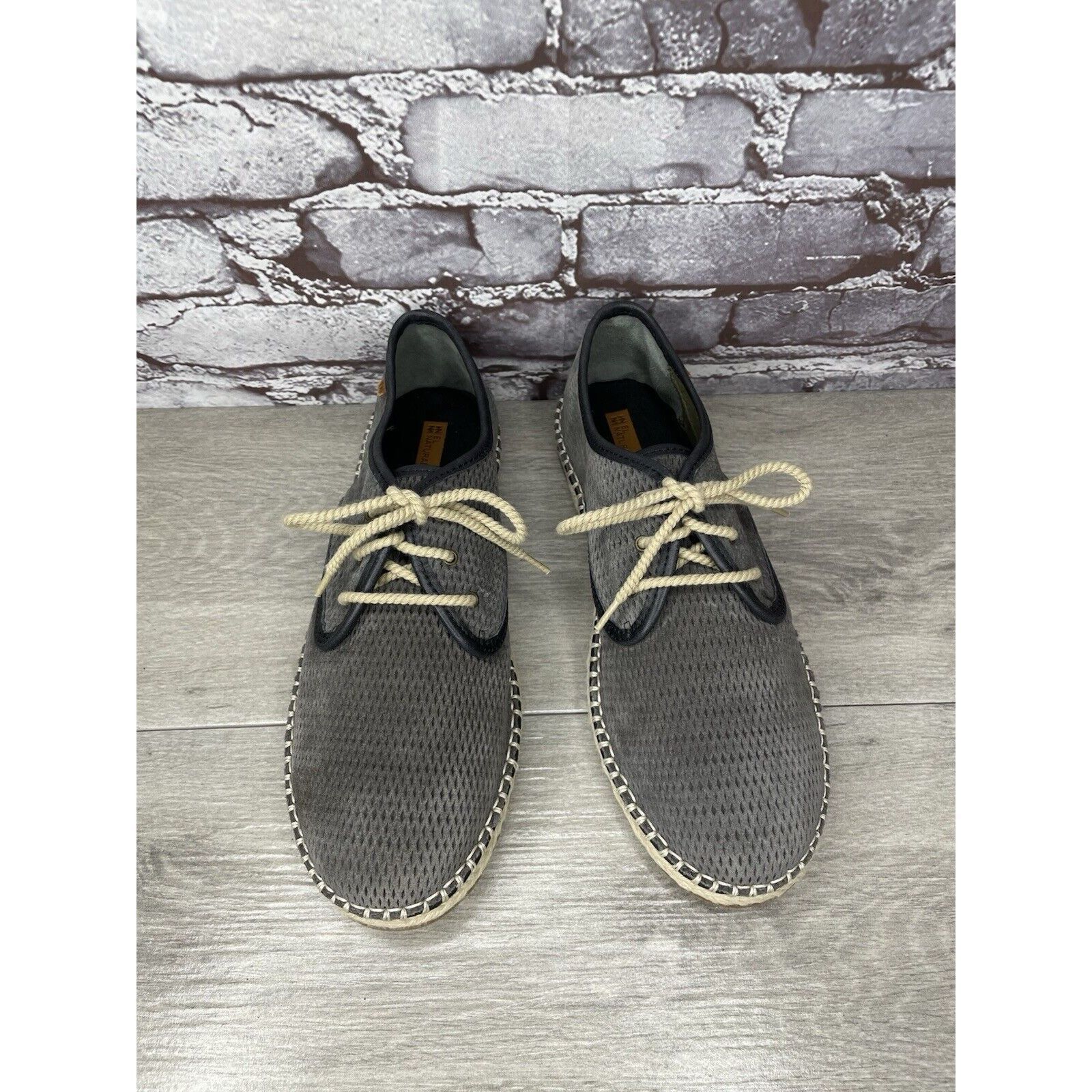 Other El Naturalista Gray Suede Leather Oxfords Lace Up Sneakers S Size US 8 / EU 41 - 2 Thumbnail