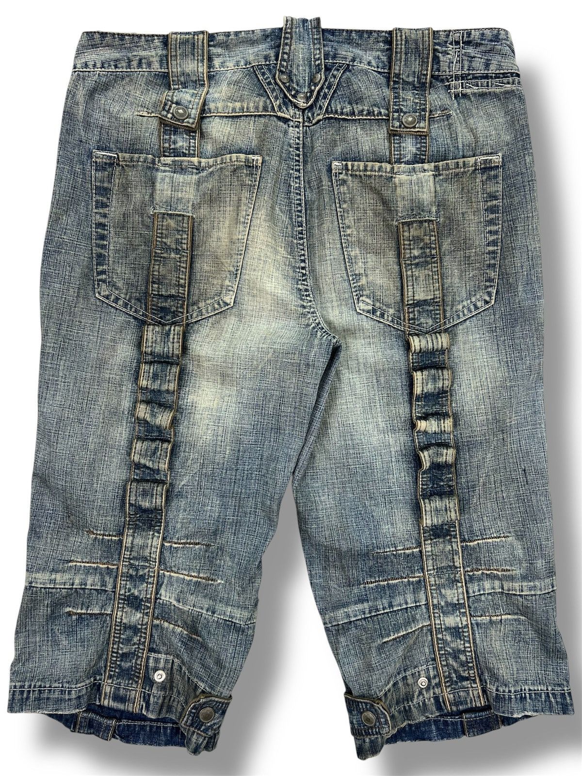 Marithe + Francois Girbaud Marithe Francois Girbaud Distressed Bondage Denim Shorts Size US 34 / EU 50 - 2 Thumbnail
