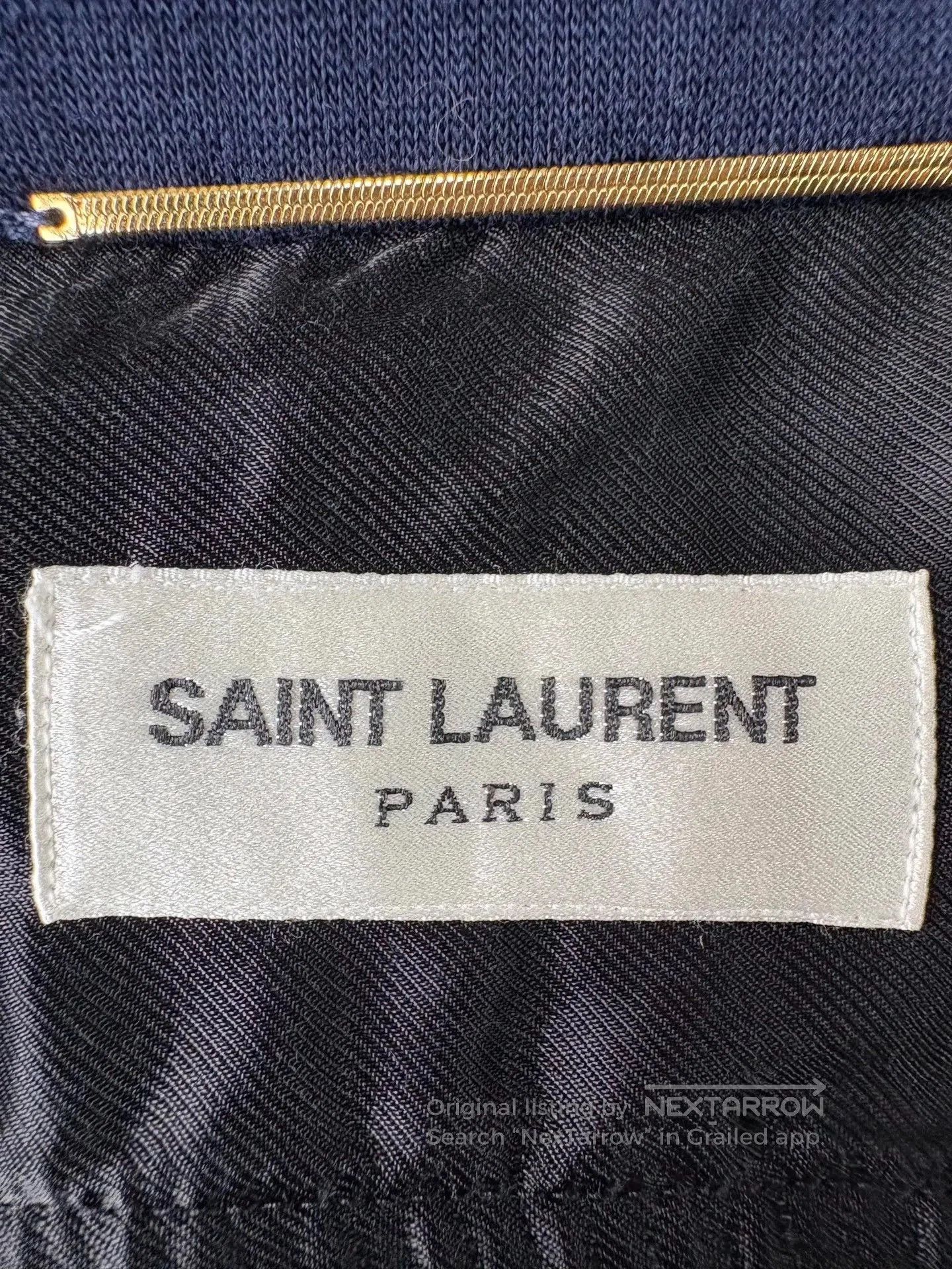 Saint Laurent Paris Saint Laurent Navy Wool Gold Embroidery Jacket. Size US S / EU 44-46 / 1 - 6 Thumbnail