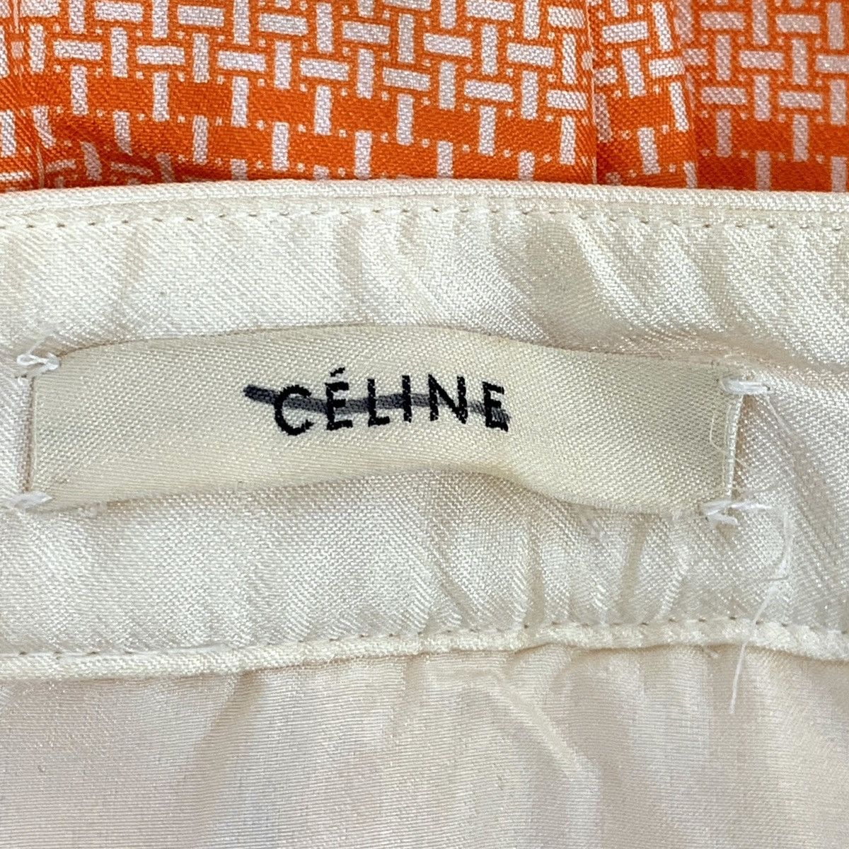 Celine Celine Orange Silk Pleated Casual Skirt K26WX Size 25" / US 0 / IT 36 - 5 Thumbnail