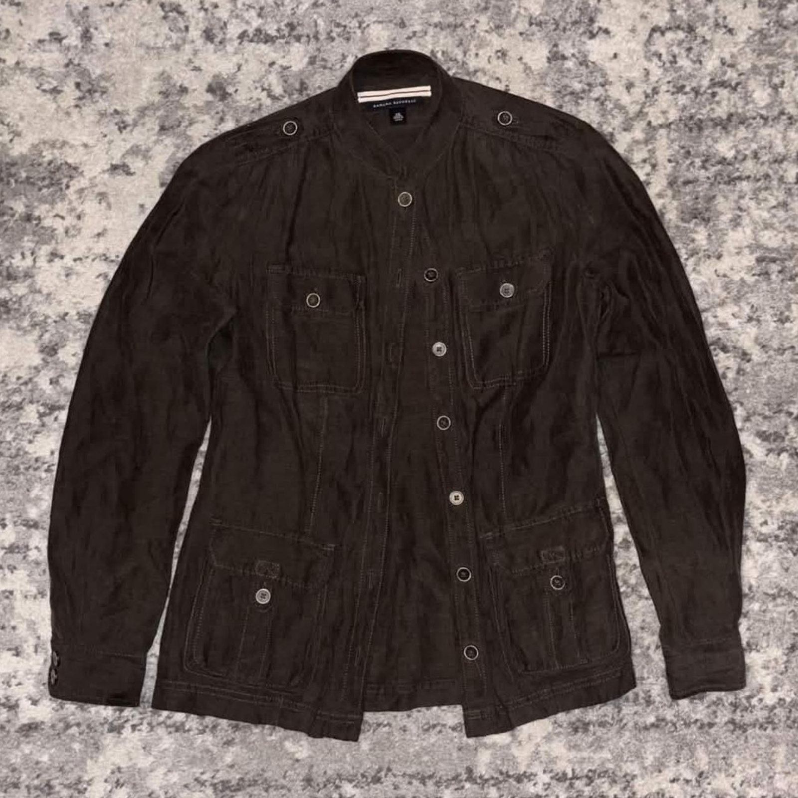 Banana Republic Y2K Banana Republic Silk Linen Long Sleeve Button Up Size XS / US 0-2 / IT 36-38 - 4 Thumbnail