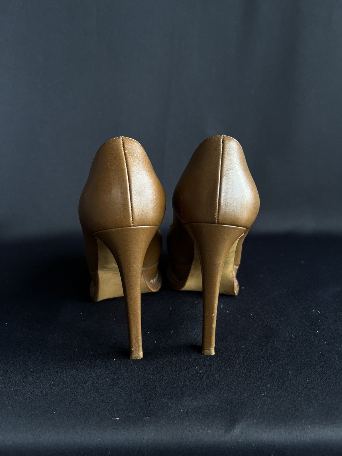 Moschino Moschino Cheap&Chic Leather Heels Brown Size US 7 EU 37 1/2 Size US 7 / IT 37 - 8 Thumbnail