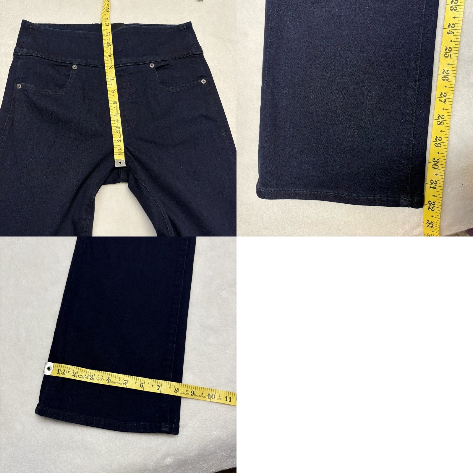 Spanx Spanx Signature Waist Slim Boot Dark Wash High Rise Jeans Size 28 Back Zip Denim Womens Bootcut 32in Inseam Size 28" / US 6 / IT 42 - 9 Thumbnail