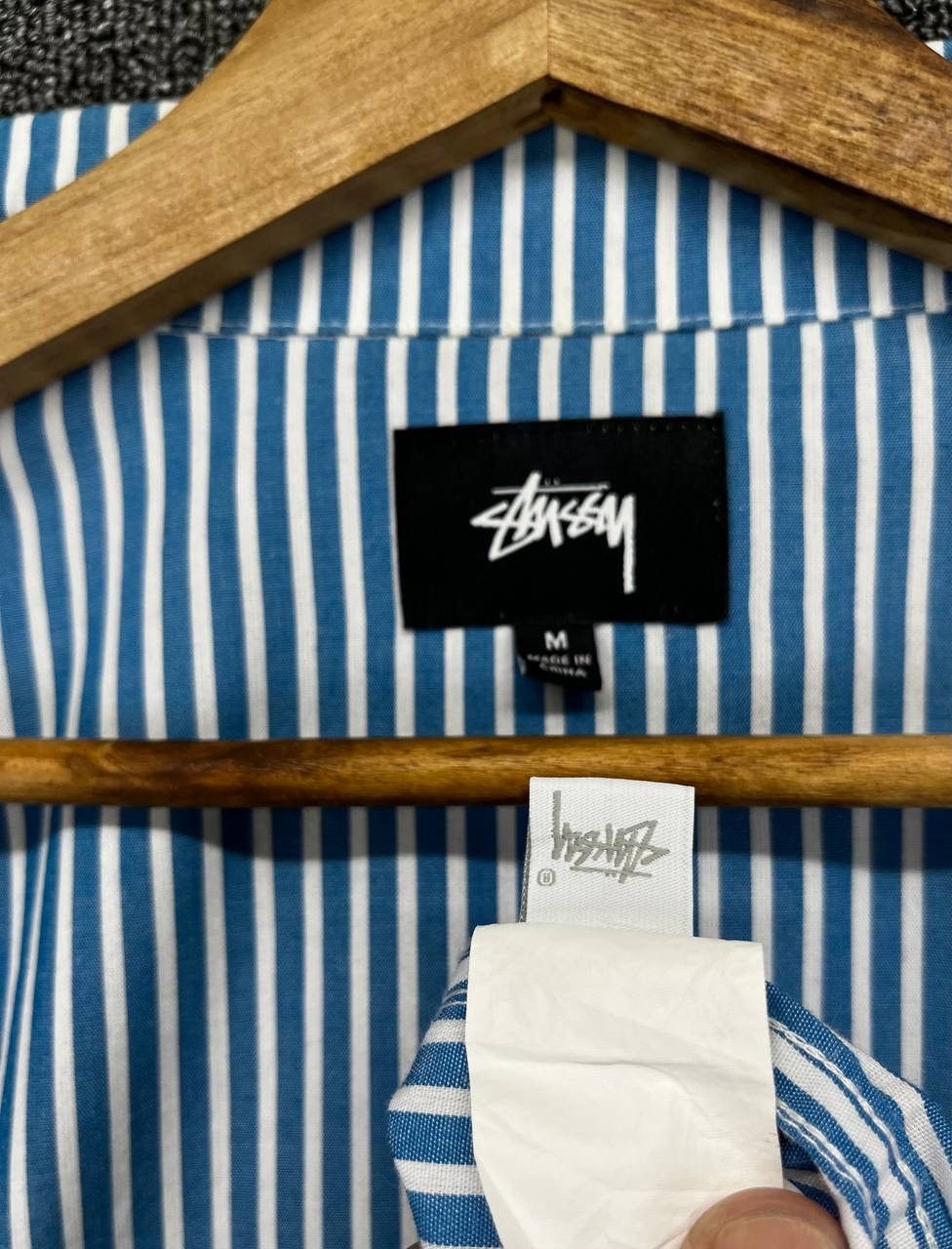 Stussy Stussy Hickory Striped Rare Work Wear Zip Up Shirts Flannel Size US M / EU 48-50 / 2 - 7 Thumbnail