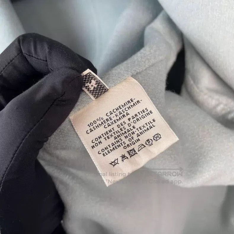 Hermes Hermes Light Blue Double-Faced Cashmere and Wool Coat with Size XXS / US 00 / IT 34 - 8 Thumbnail