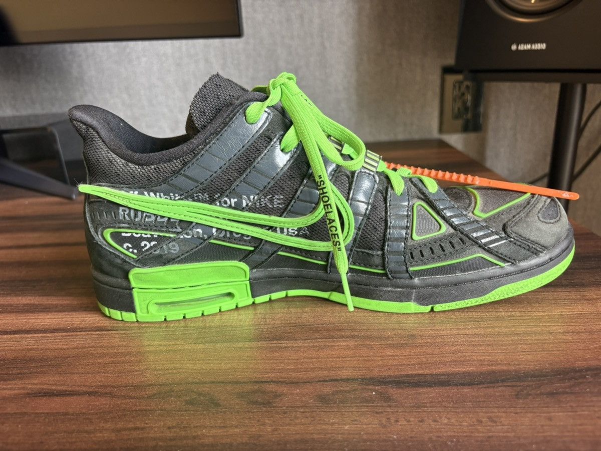 Nike × Off-White Off-White x Air Rubber Dunk 'Green Strike' Size US 12.5 / EU 45-46 - 4 Thumbnail