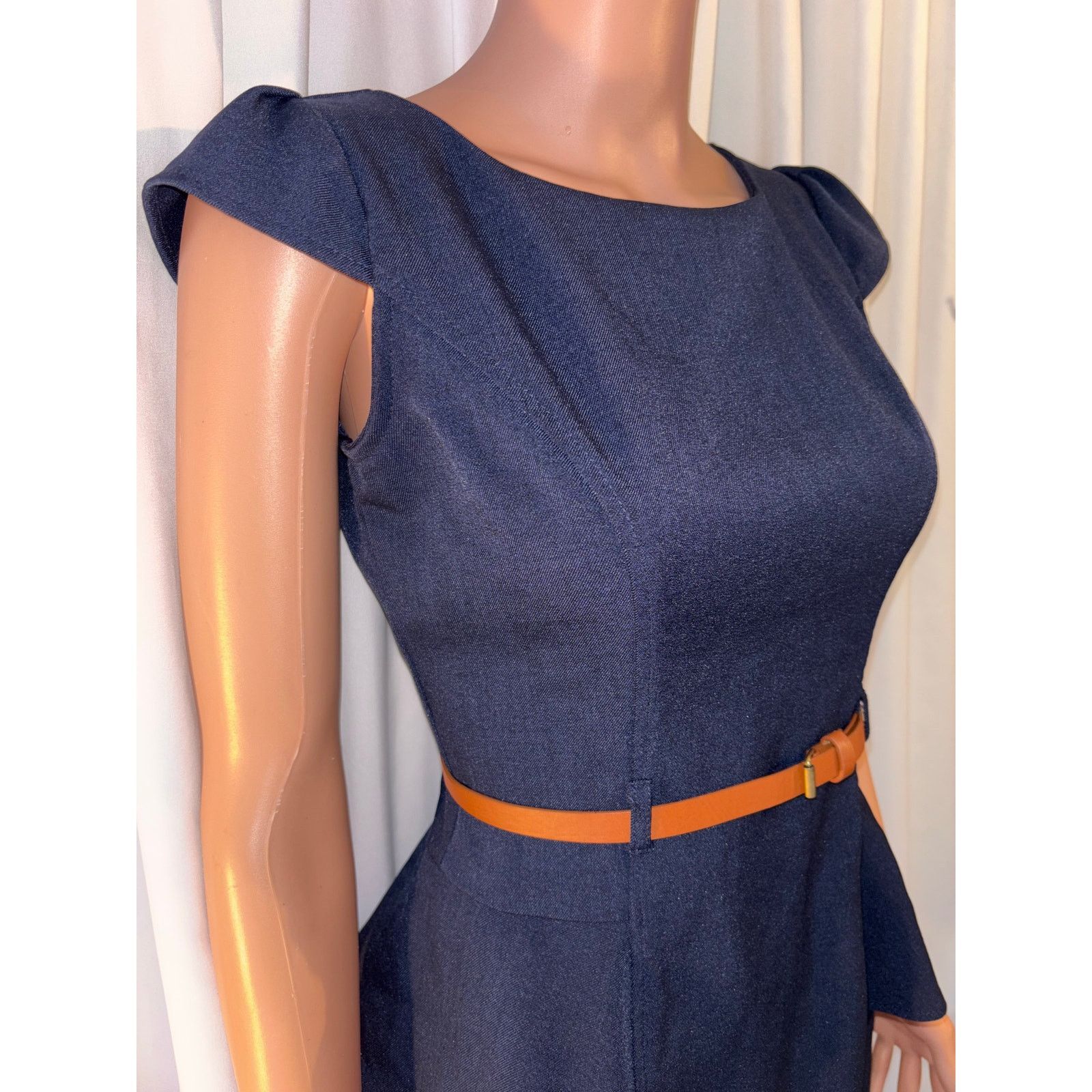 XOXO XOXO Navy Blue Sheath Dress Size Small Size S / US 4 / IT 40 - 4 Thumbnail