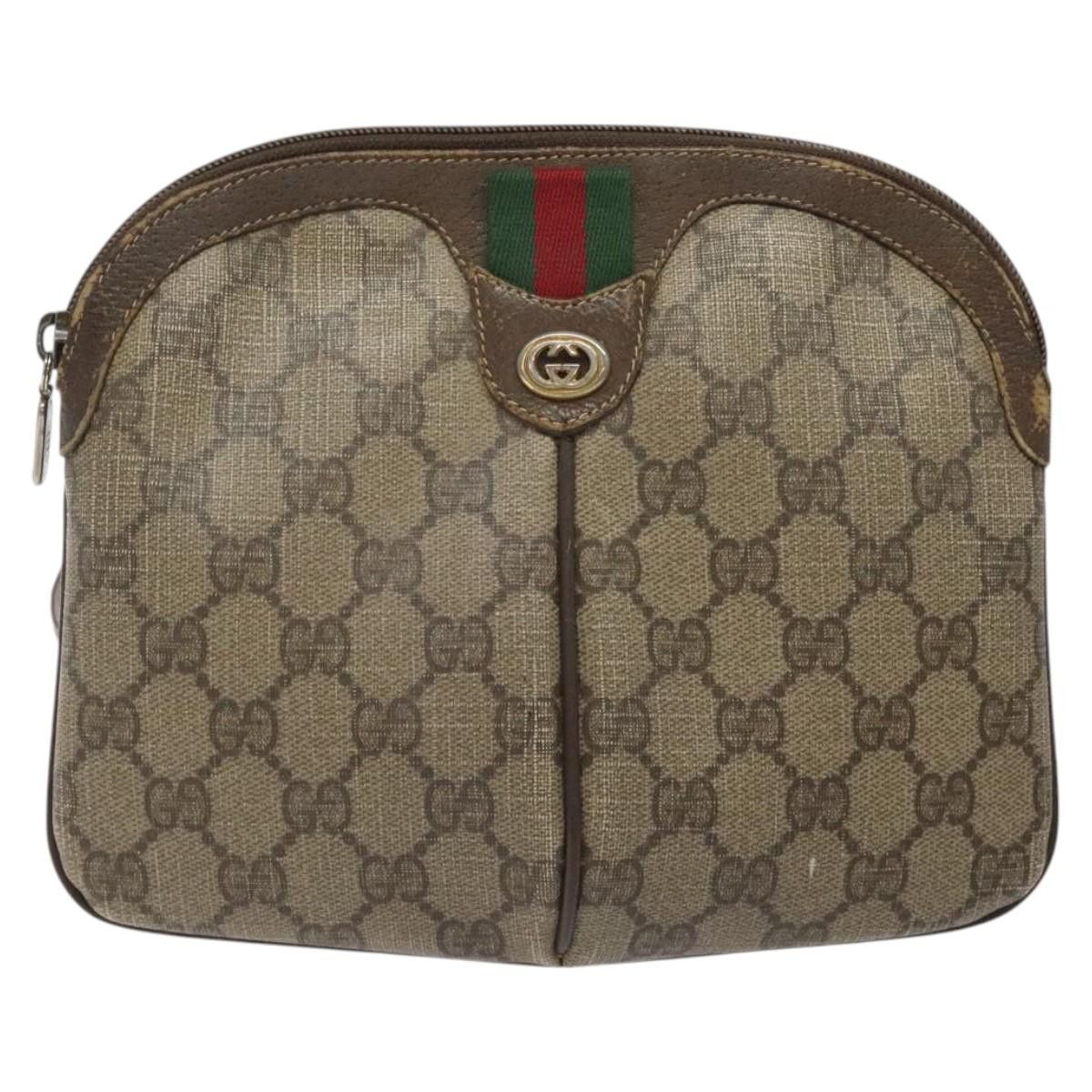 Gucci GUCCI GG Supreme Web Sherry Line Shoulder Bag Pvc Beige 904 Size ONE SIZE - 2 Thumbnail
