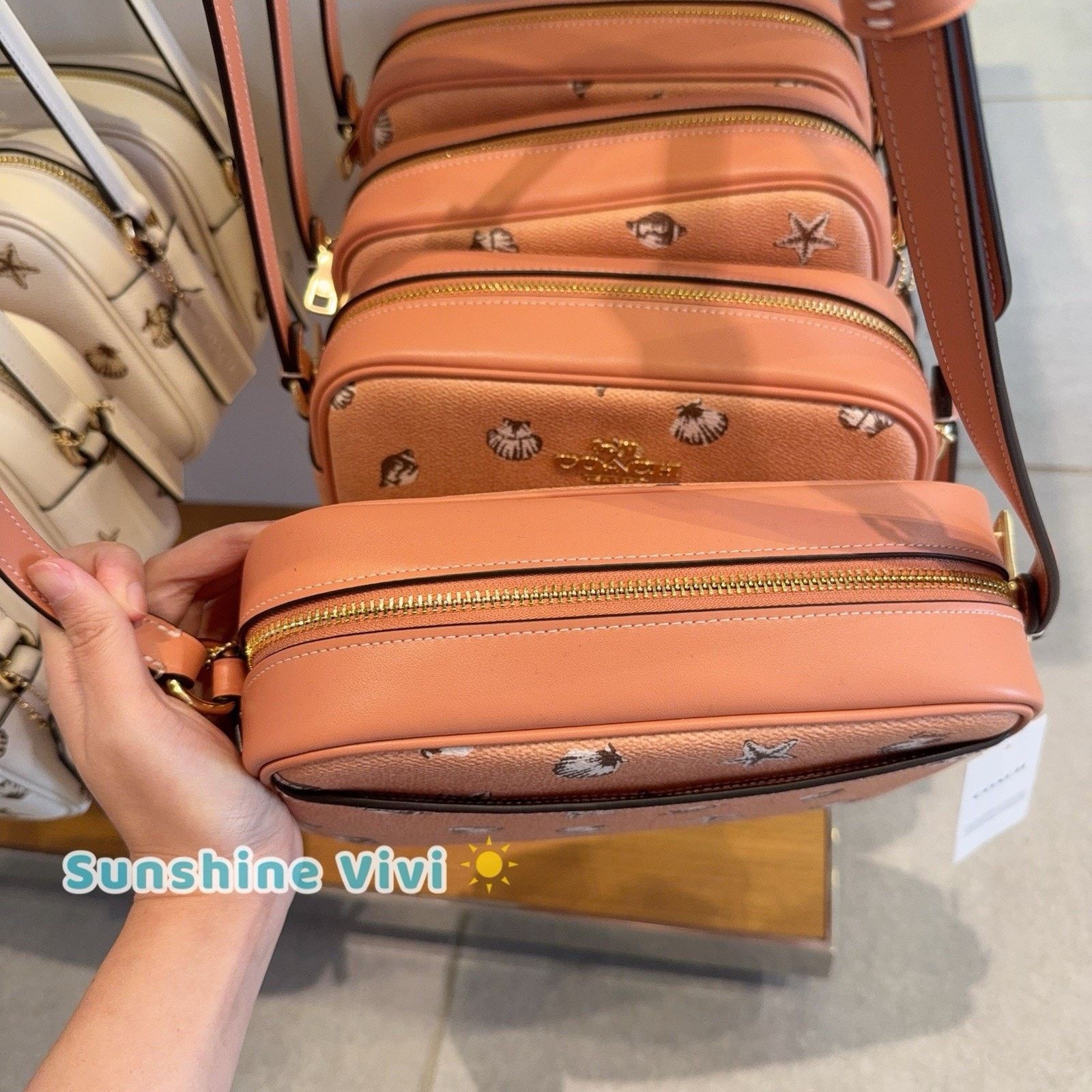 Coach NWT COACH Jamie Camera Bag Shell CBM17, Coral/Sunrise Size ONE SIZE - 4 Thumbnail