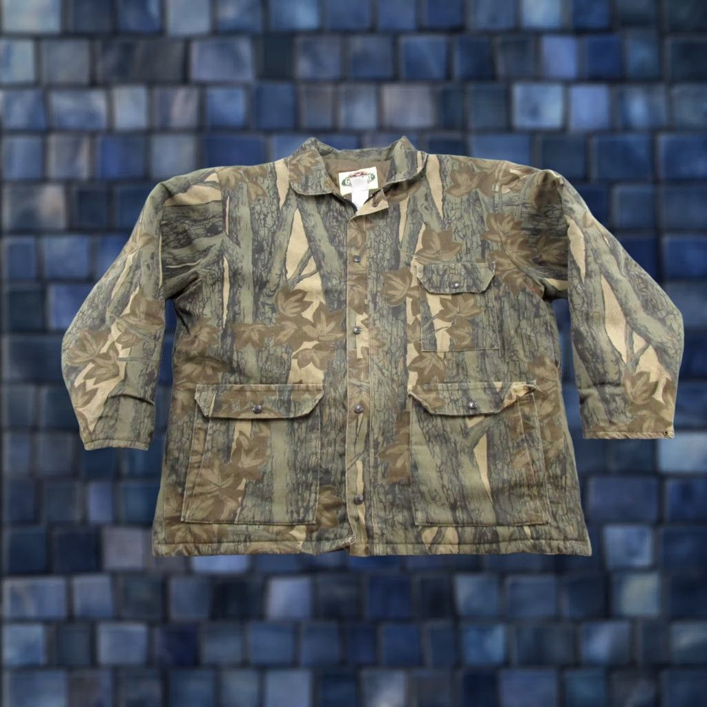 Vintage VINTAGE Gunflint Trebark Camo Hunting Bomber Jacket Insulated Quilted Lined Size XL Hunt Size US XL / EU 56 / 4 - 1 Thumbnail