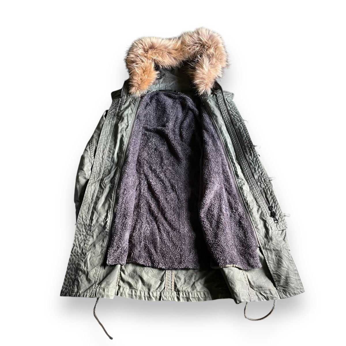 Genetic Manipulation Shinichiro Kuriya 🇯🇵 SHINICHIRO KARIYA WAXED FUR RACOON HOODIE PARKA JACKET Size US M / EU 48-50 / 2 - 7 Thumbnail