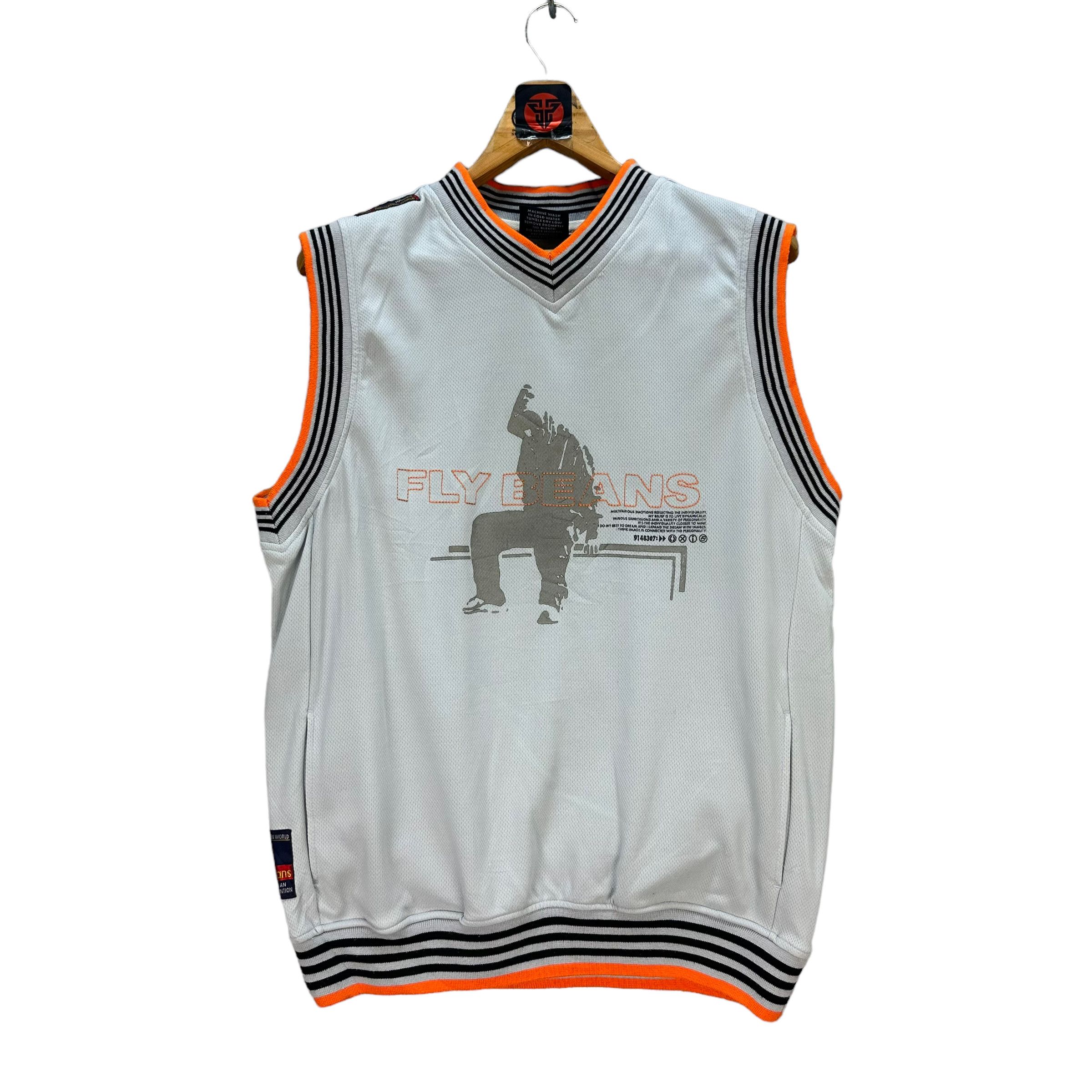 Japanese Brand FLY BEANS GRAPHIC SLEEVELESS #7537-151 Size US L / EU 52-54 / 3 - 1 Thumbnail