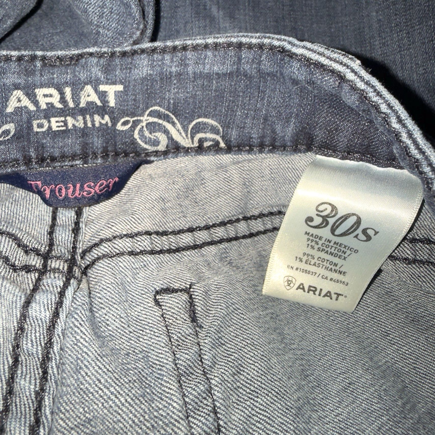 Ariat Ariat Women's Denim Jeans 30x28 Straight Cotton Blend Blue Casual Pants Size 30" / US 8 / IT 44 - 4 Thumbnail