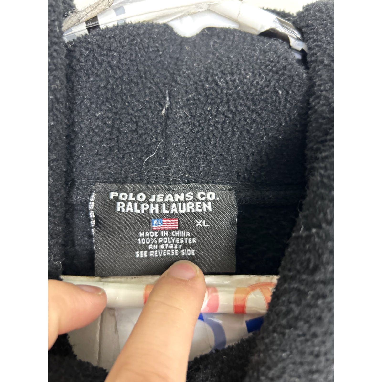 Polo Ralph Lauren VINTAGE Polo Jeans Co Mens XL Hoodie Black Pullover Fleece Ralph Lauren 90s Size US XL / EU 56 / 4 - 7 Thumbnail