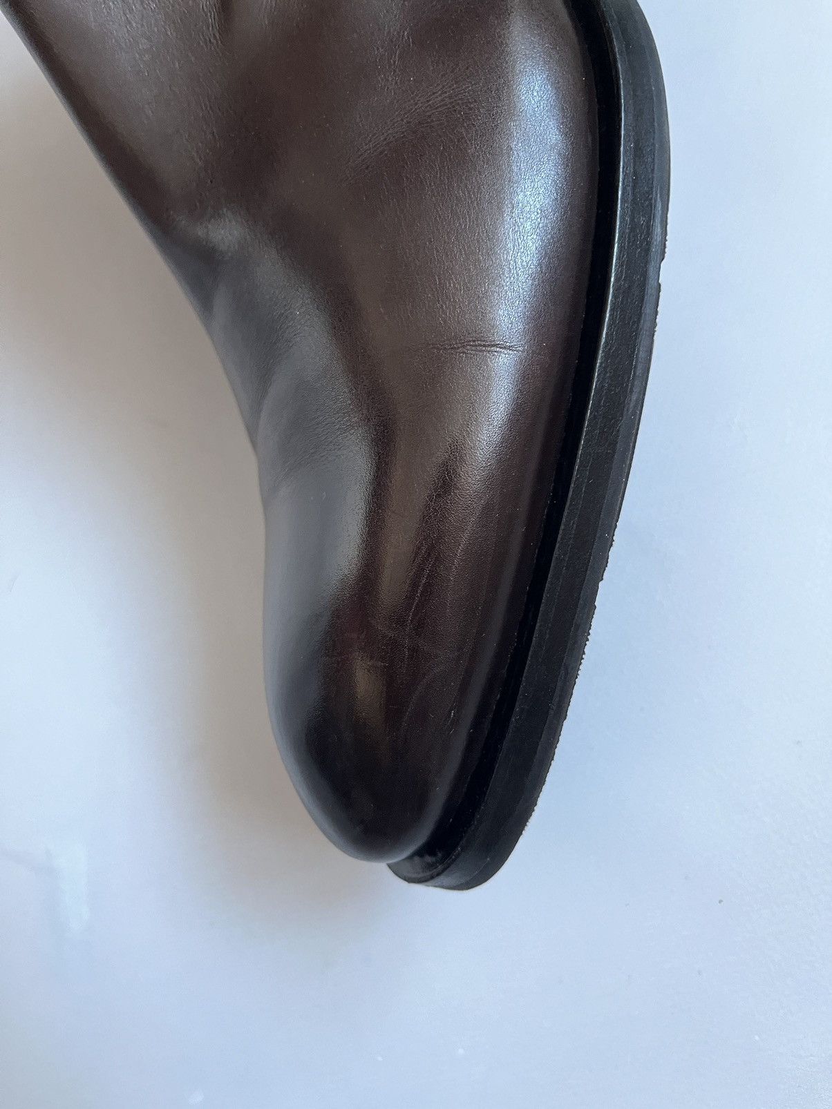 Santoni Santoni Men Brown Leather Chelsea Boots Size US 10.5 / EU 43-44 - 15 Thumbnail