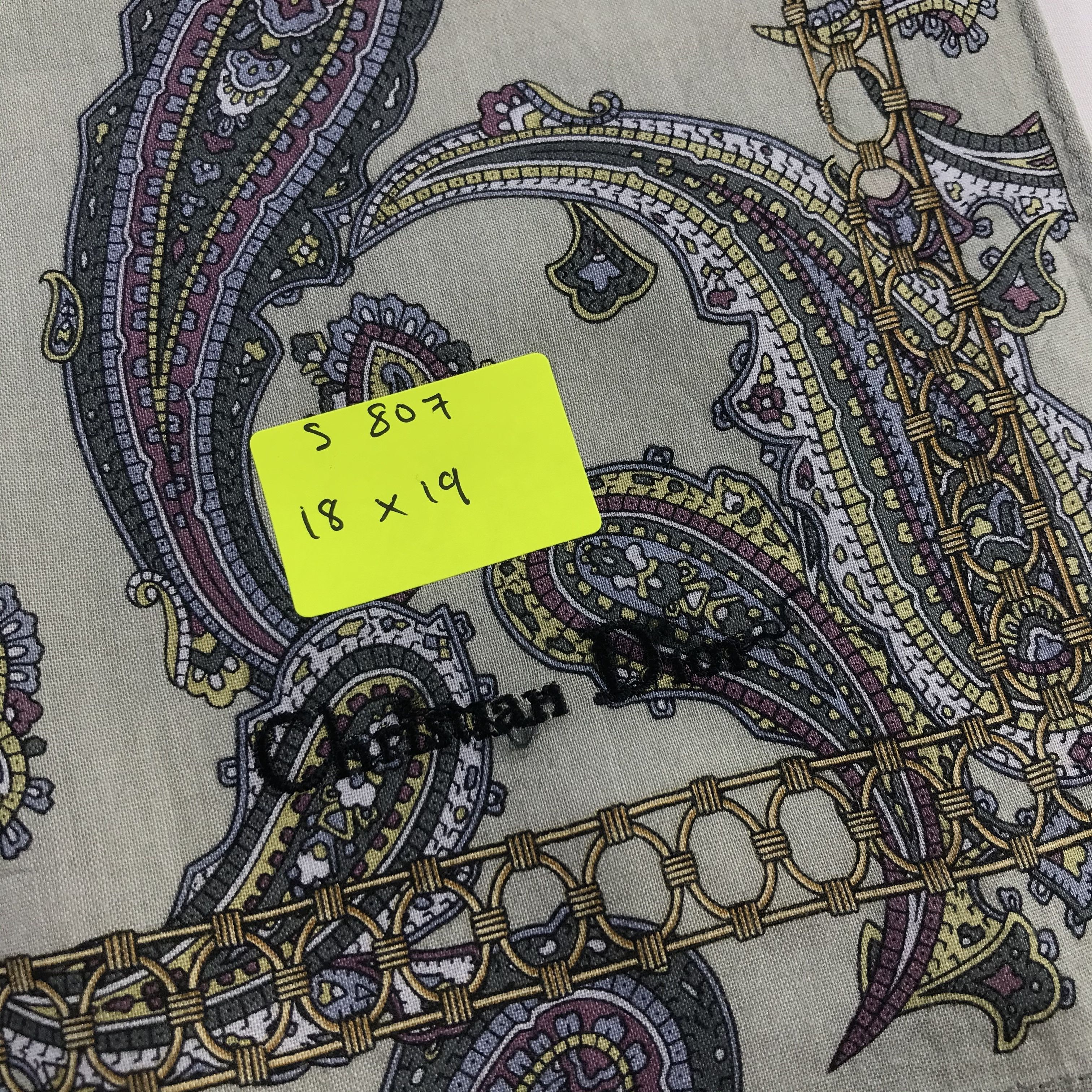Christian Dior Monsieur × Vintage Christian Dior Bandana / Handkerchief / Neckerchief - S807 Size ONE SIZE - 5 Thumbnail