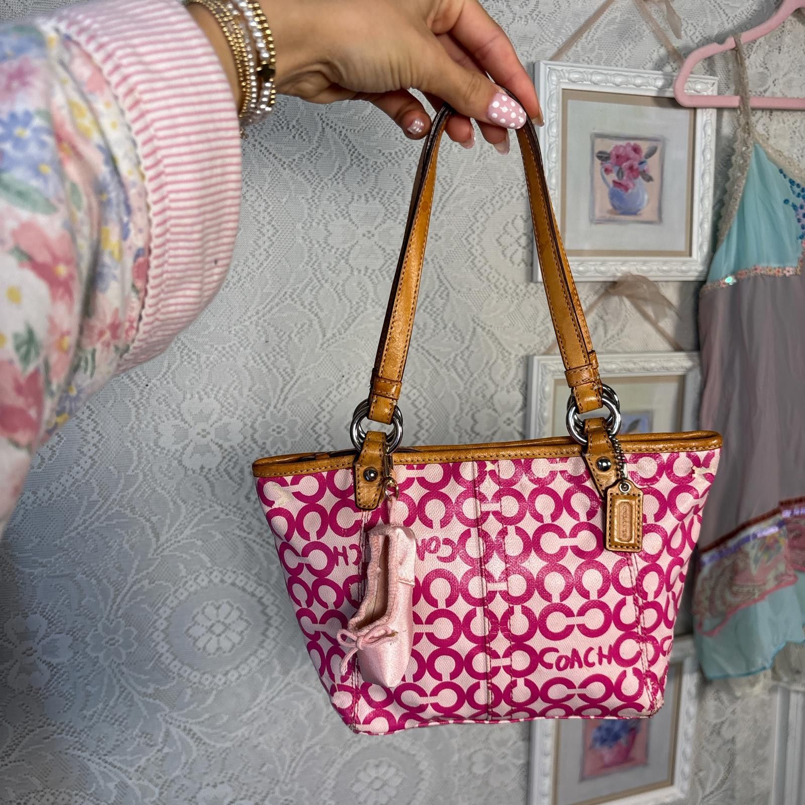 Coach vintage pink monogram coach bag purse Size ONE SIZE - 1 Thumbnail