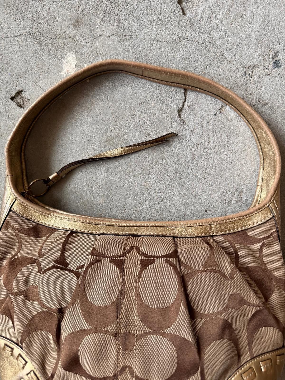 Coach Coach Signature Ergo Shoulder Bag Beige/Gold Size ONE SIZE - 3 Thumbnail