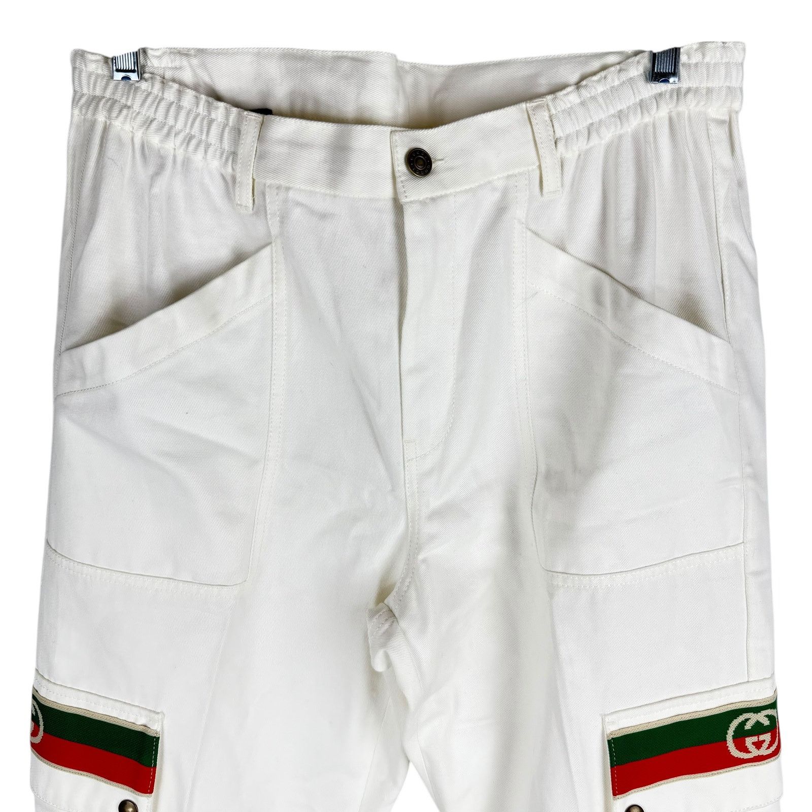 Gucci New Gucci Off White Canvas Pressed Cotton Cargo Pants 50 Size US 36 / EU 52 - 7 Thumbnail