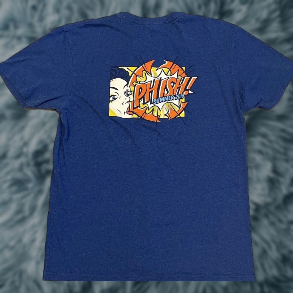 Vintage Phish 2019 Tour Shirt M Concert Graphic Tee Blues Tie Dye Jerry Garcia 60s 70s 80s 90s Hippie Woodstock Grateful Dead Concert Mens T-Shirt Size US M / EU 48-50 / 2 - 1 Thumbnail
