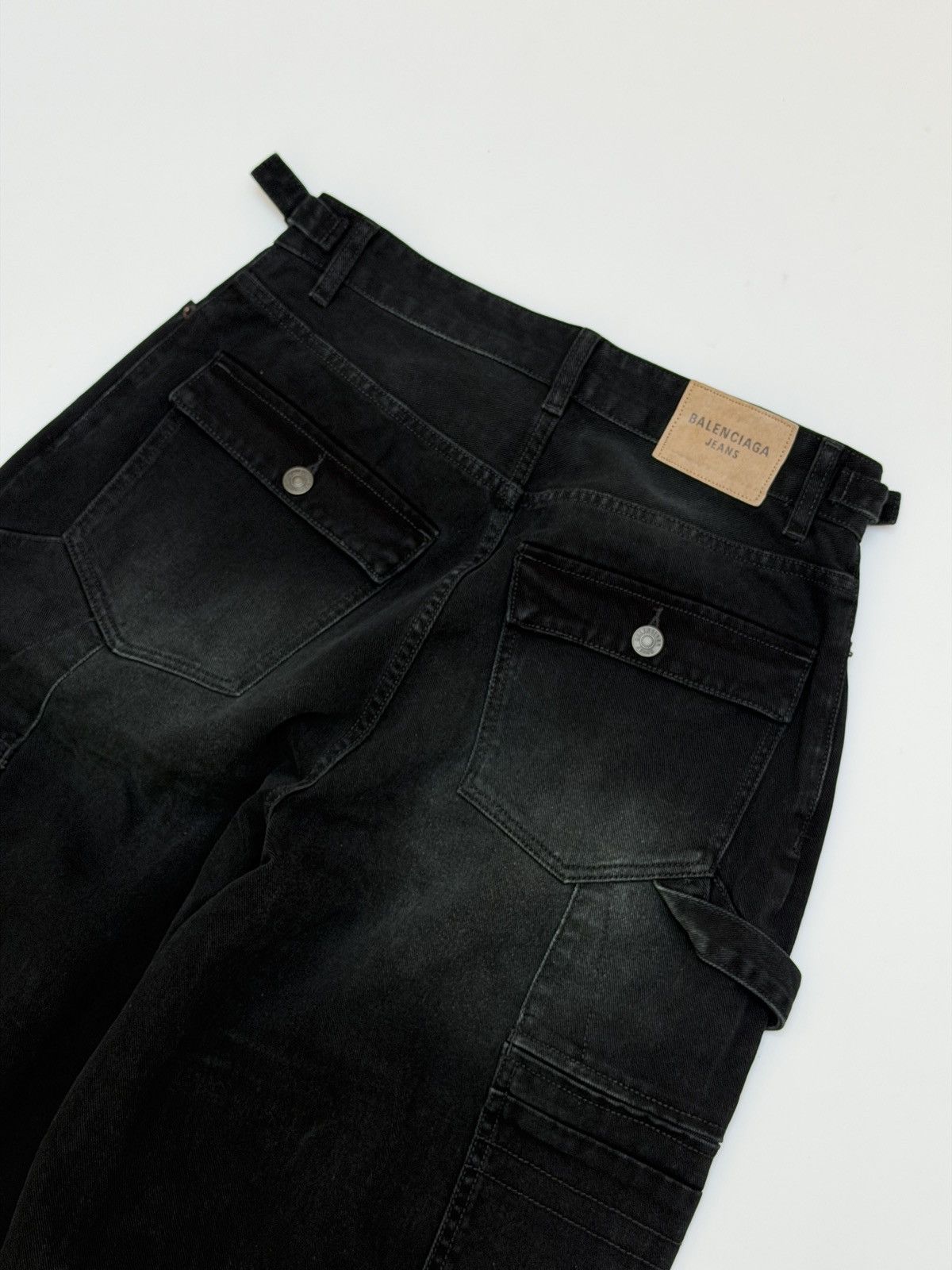Balenciaga Balenciaga Baggy Cargo Carpenter Black Denim Pant Size US 28 / EU 44 - 7 Thumbnail