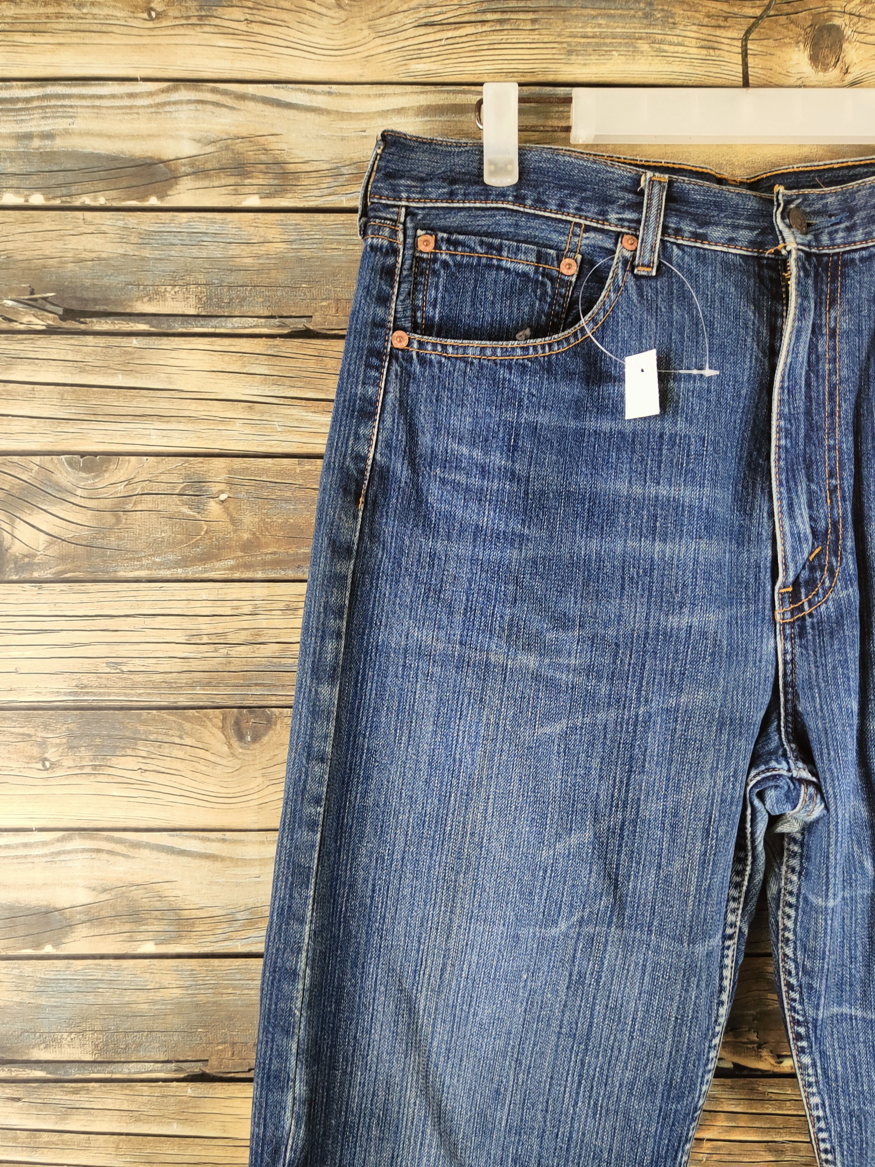 Levi's Levi's Dark Blue Distressed Ripped Jeans #S2823 Size US 36 / EU 52 - 3 Thumbnail