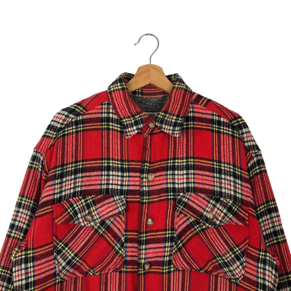 Flannel 🔥 RARE 90’s VINTAGE FLANNEL JACKET MANDOC USA TARTAN DESIGN Size US L / EU 52-54 / 3 - 2 Thumbnail