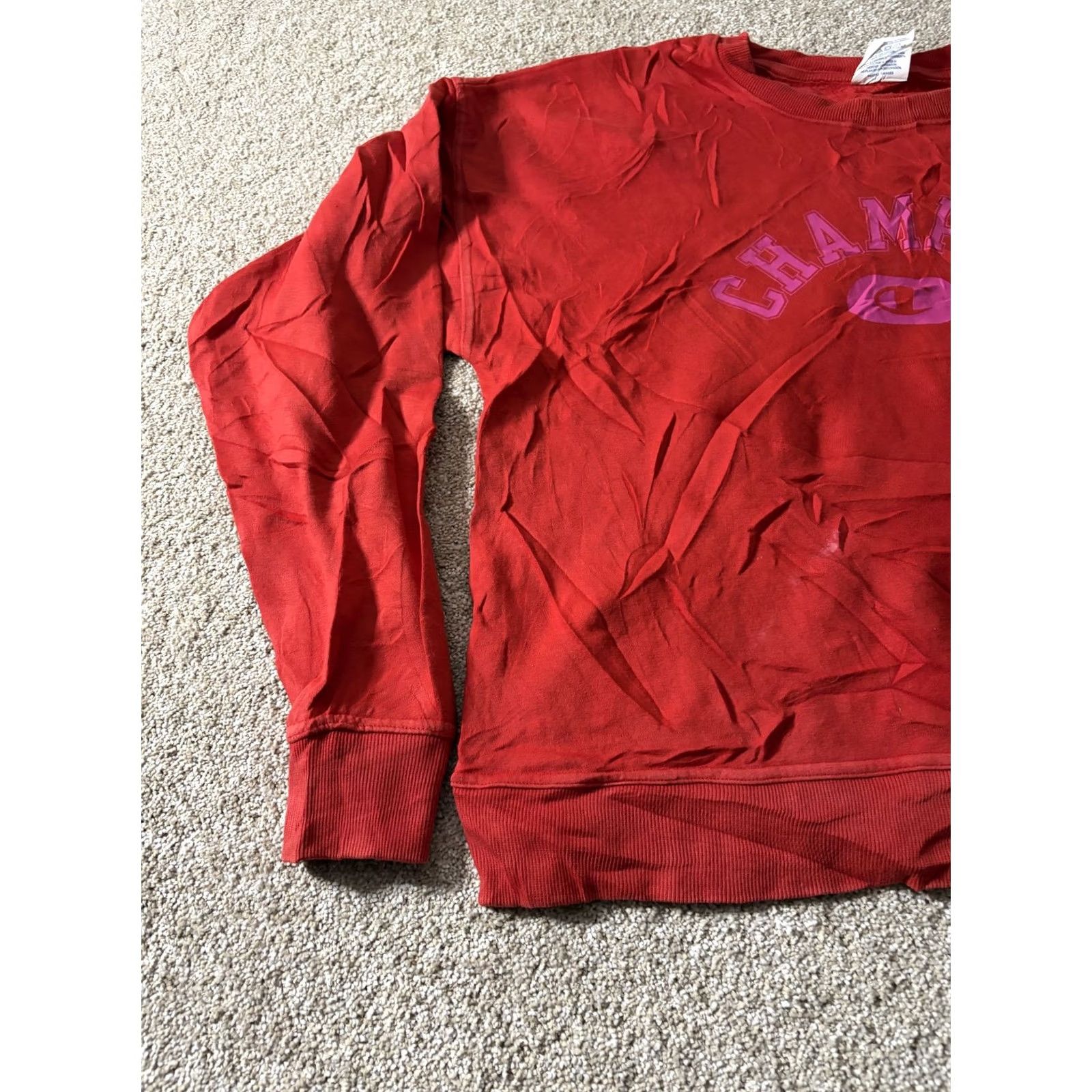 Champion Champion Sweatshirt Mens Small Red Fleece Pullover Crewneck Graphic Logo Size US S / EU 44-46 / 1 - 2 Thumbnail