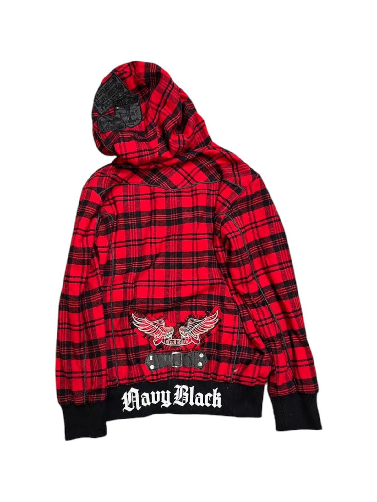 If Six Was Nine × Japanese Brand × Le Grande Bleu (L.G.B.) Crt navy black tartan ziphood Size US S / EU 44-46 / 1 - 2 Thumbnail