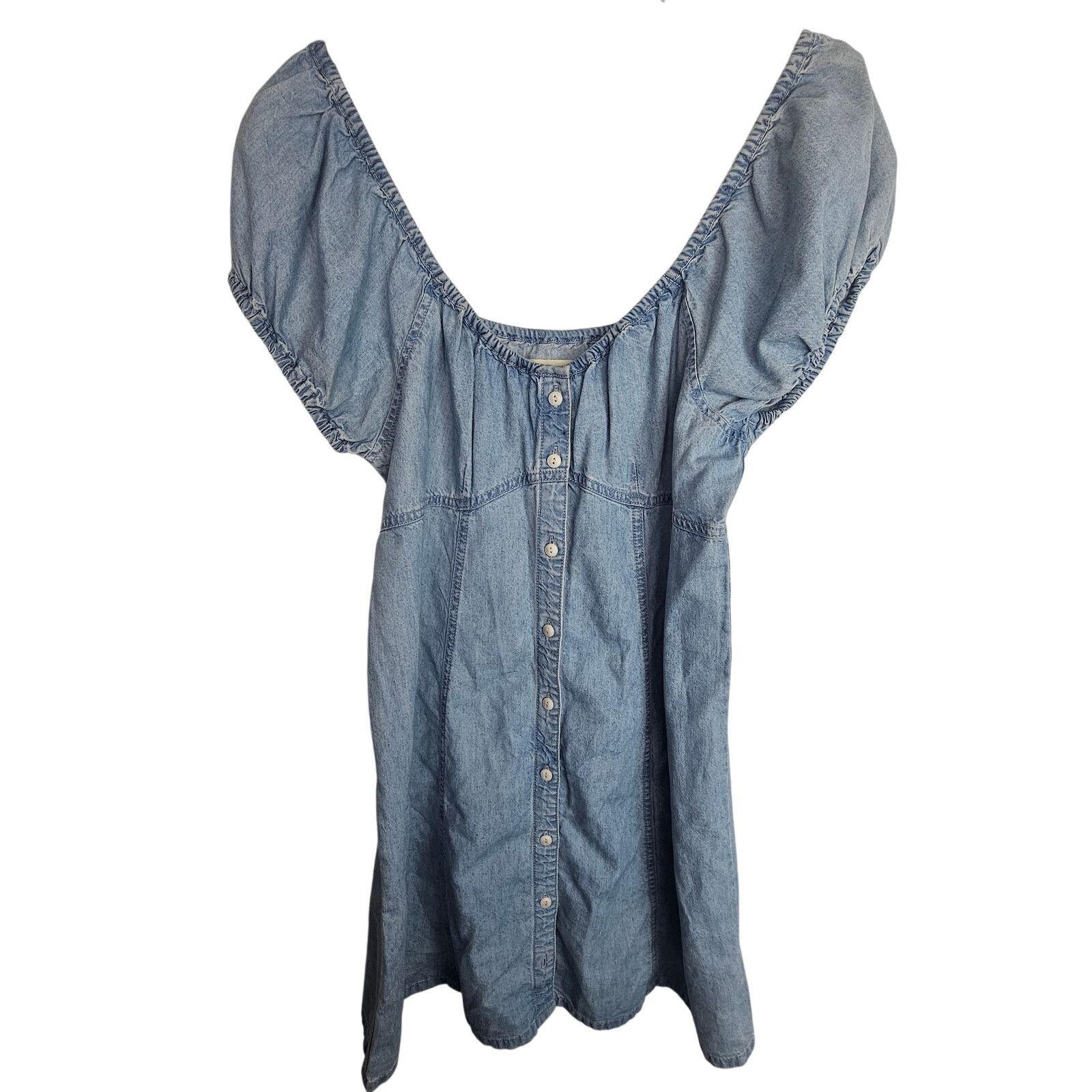 Madewell Madewell Womens Margie Denim Babydoll Dress Sz 8 Mini Preppy Size M / US 6-8 / IT 42-44 - 2 Thumbnail