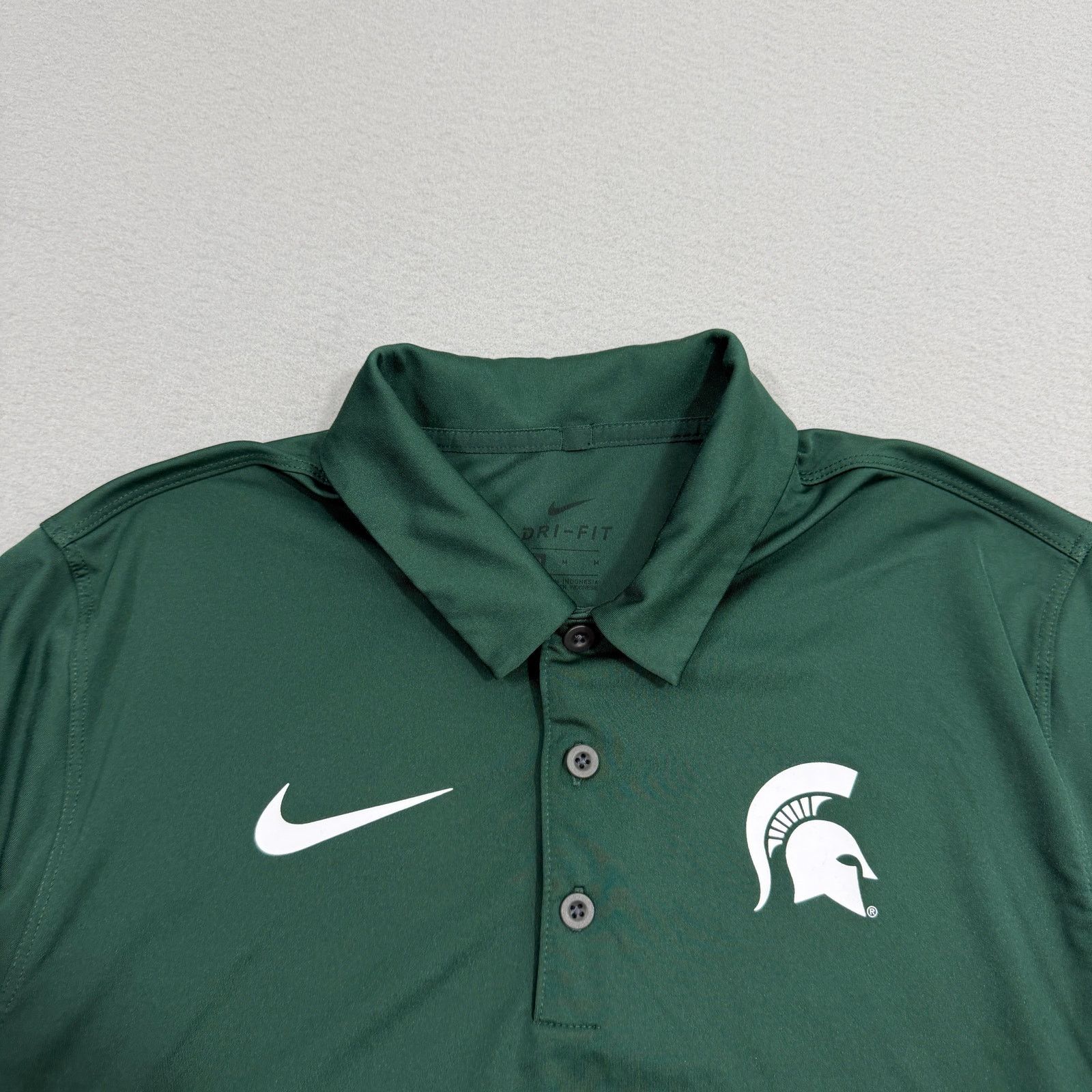 Nike Nike Michigan State Spartans Polo Shirt Men's Medium Green Size US M / EU 48-50 / 2 - 3 Thumbnail