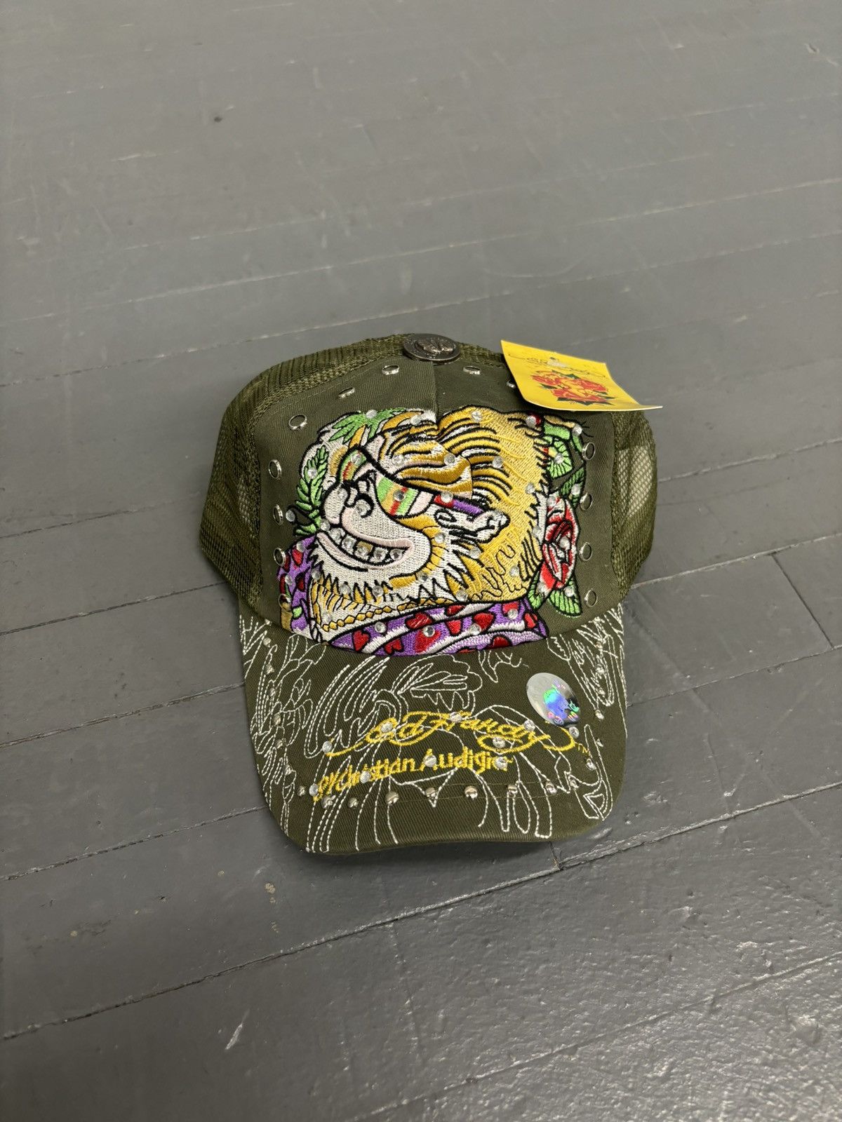 Ed Hardy Y2K Ed Hardy hat vintage tattoo emo grunge skater Size ONE SIZE - 1 Thumbnail