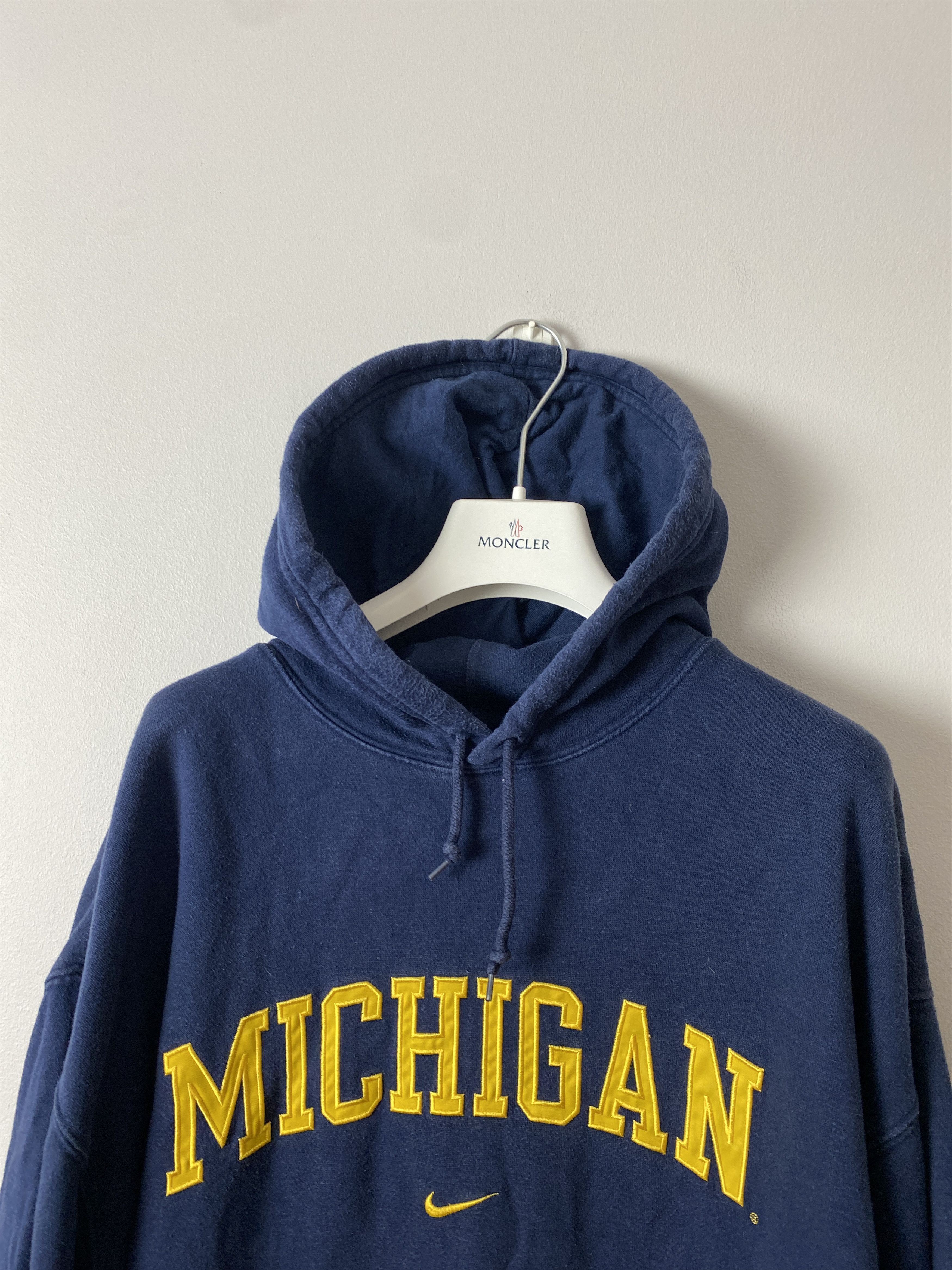 Nike × Vintage Nike Michigan center swoosh hoodie vintage 90s Size US XL / EU 56 / 4 - 2 Thumbnail