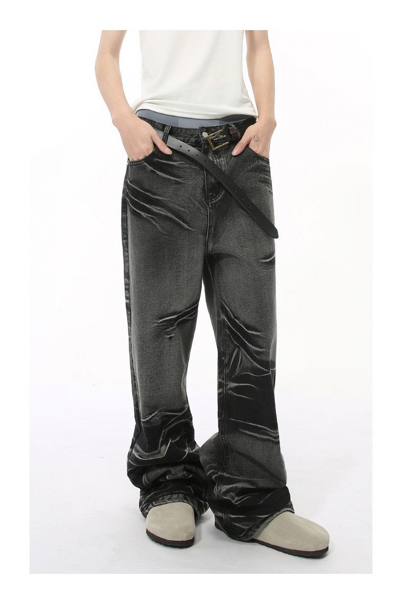 Japanese Brand × Jean High street tie-dye fashion straight casual jeans Size US 32 / EU 48 - 2 Thumbnail