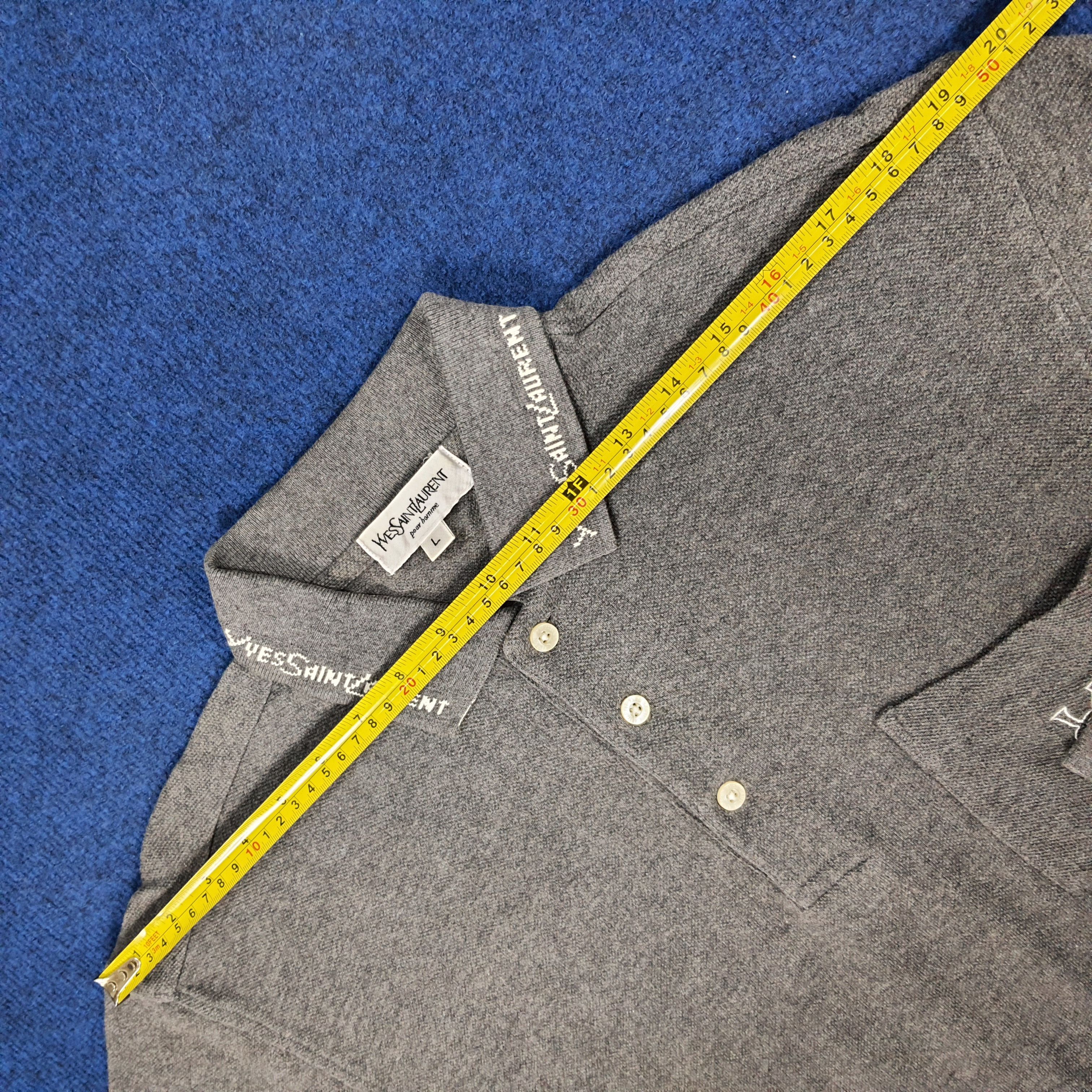 Vintage × Yves Saint Laurent Vintage Yves Saint Laurent YSL Pocket Logo Polo Shirt Size US M / EU 48-50 / 2 - 9 Thumbnail