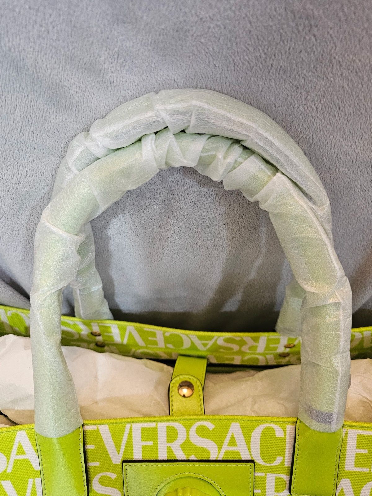 Versace Versace La Medusa logo print canvas tote Size ONE SIZE - 7 Thumbnail