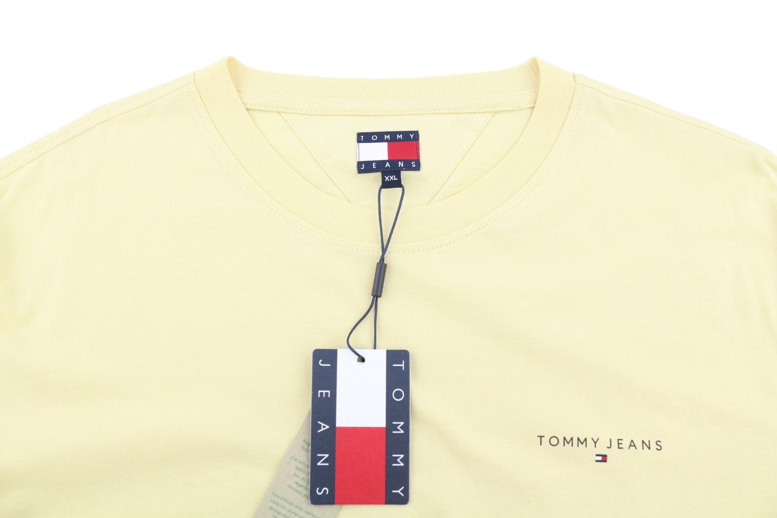 Tommy Hilfiger SLIM LINEAR CHES 2XL Custard Crew Neck 87701 Size US XXL / EU 58 / 5 - 5 Thumbnail