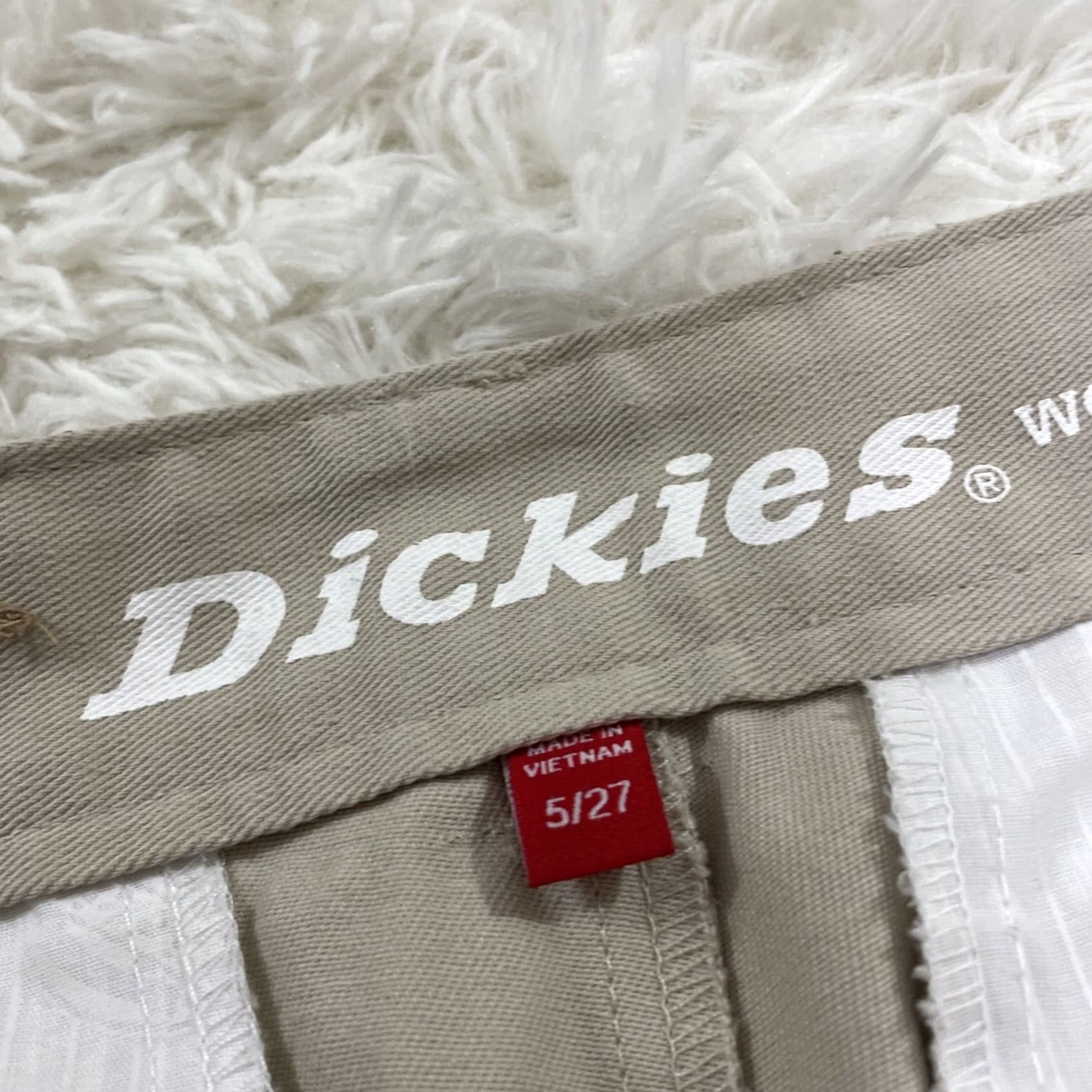 Dickies DICKIES Pants Women 5/27 Work Crop Roll Hem Khaki Logo Heritage Pants 5/27 30x28 Size 27" / US 4 / IT 40 - 6 Thumbnail