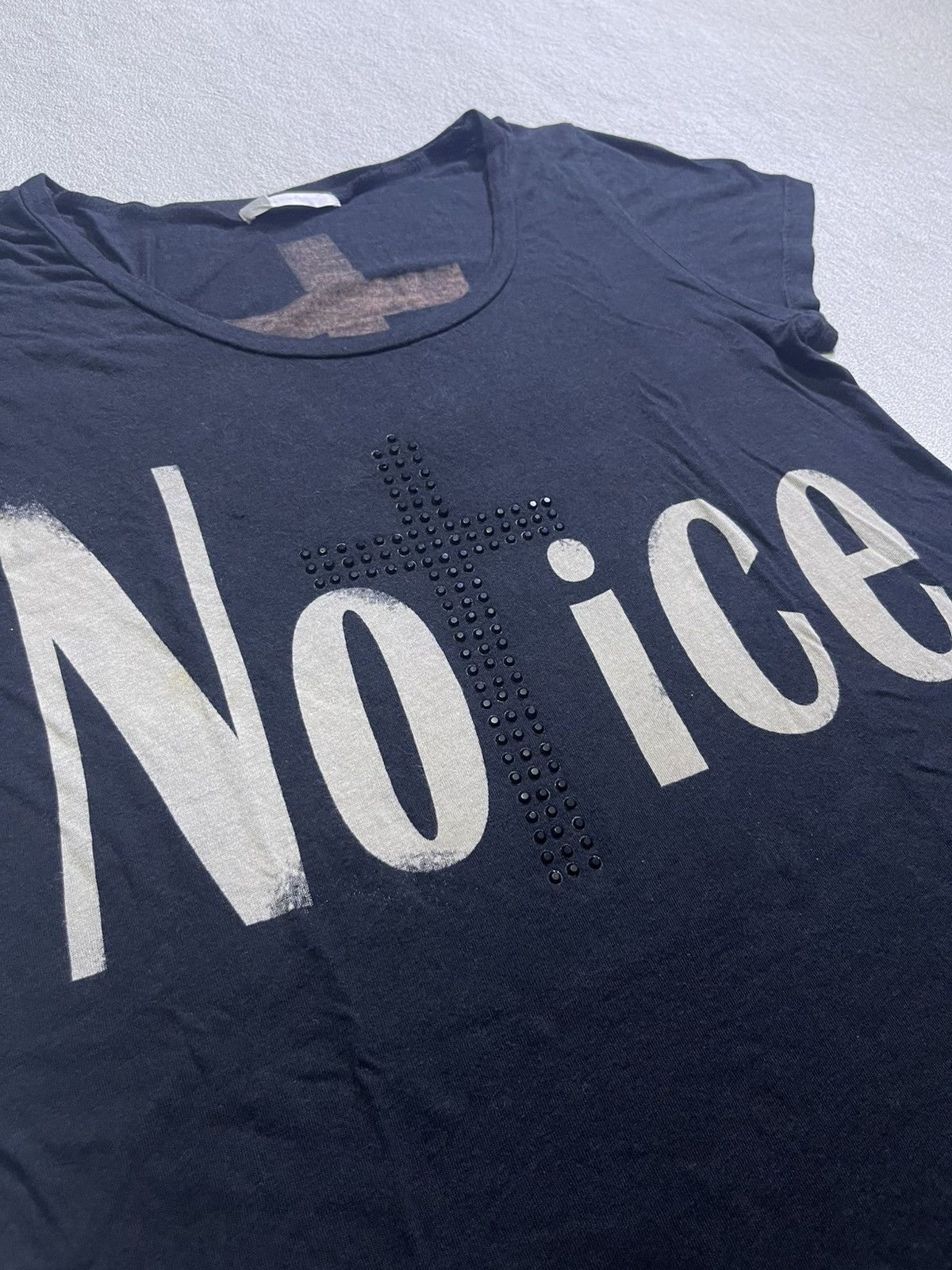 Hysteric Glamour Y2K NO + ICE CROSS STYLE SHORT SLEEVE GLITER T-SHIRT Size M / US 6-8 / IT 42-44 - 2 Thumbnail