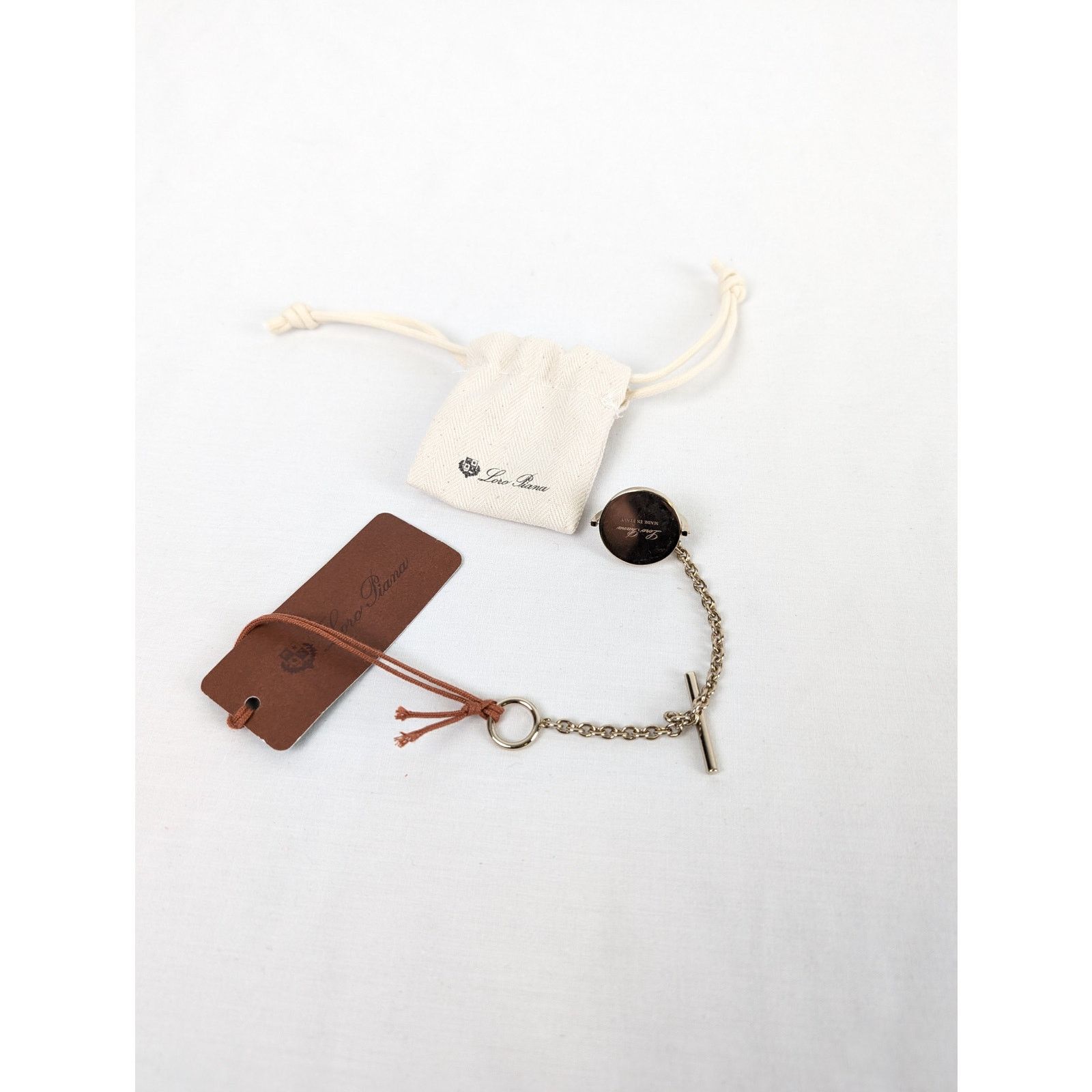 Loro Piana o1rshd1 Size: OS / Pocket Watch Chain Locket Round Metallic Size ONE SIZE - 5 Thumbnail